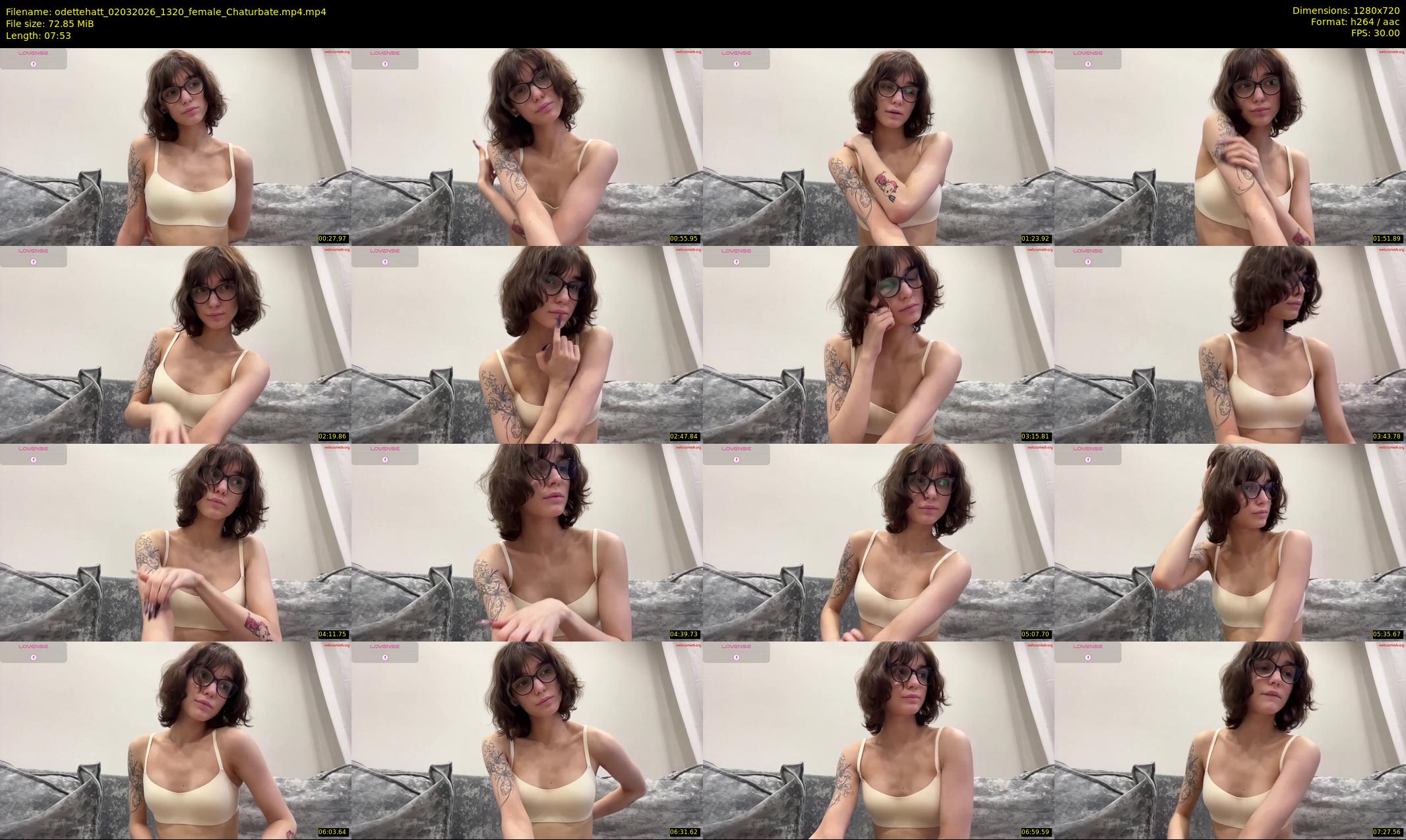 odettehatt — 8 minute Chaturbate female cam show recording, 720p, Mar 2, 2026