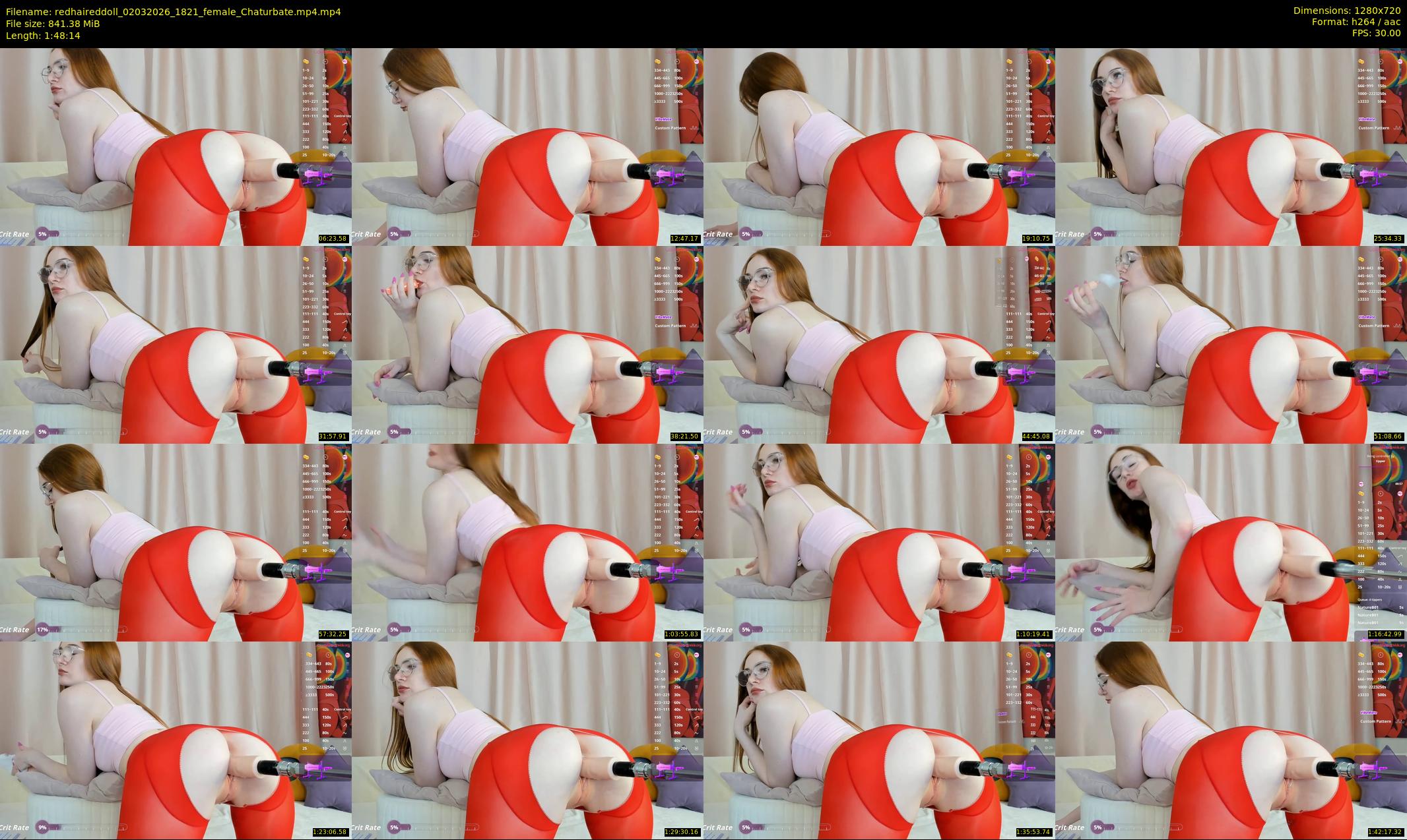 redhaireddoll — 109 minute Chaturbate female cam show recording, 720p, Mar 2, 2026