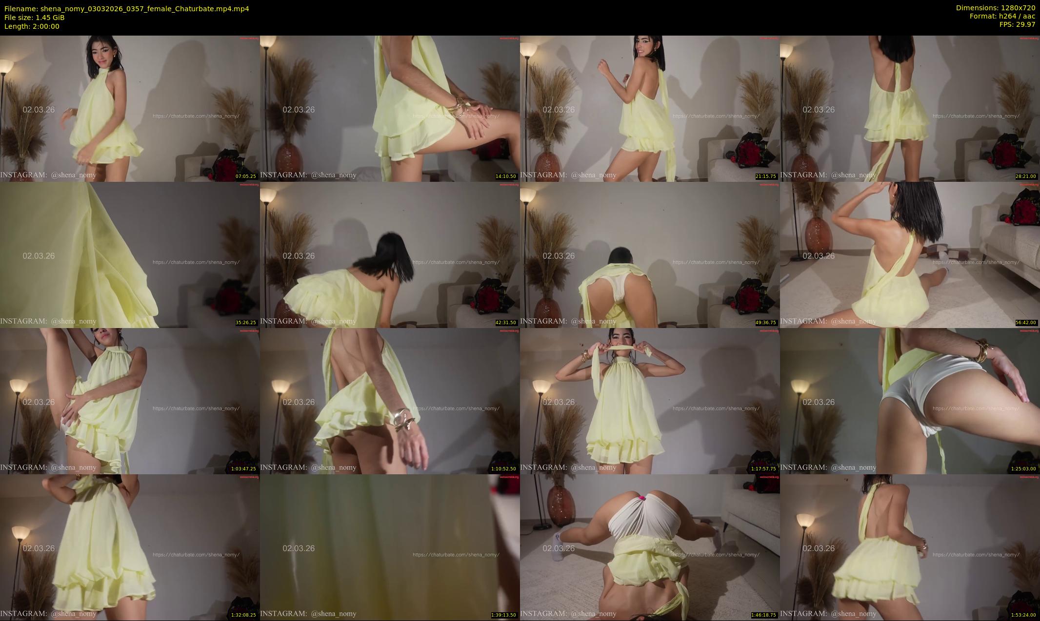 shena_nomy — 120 minute Chaturbate female cam show recording, 720p, Mar 3, 2026