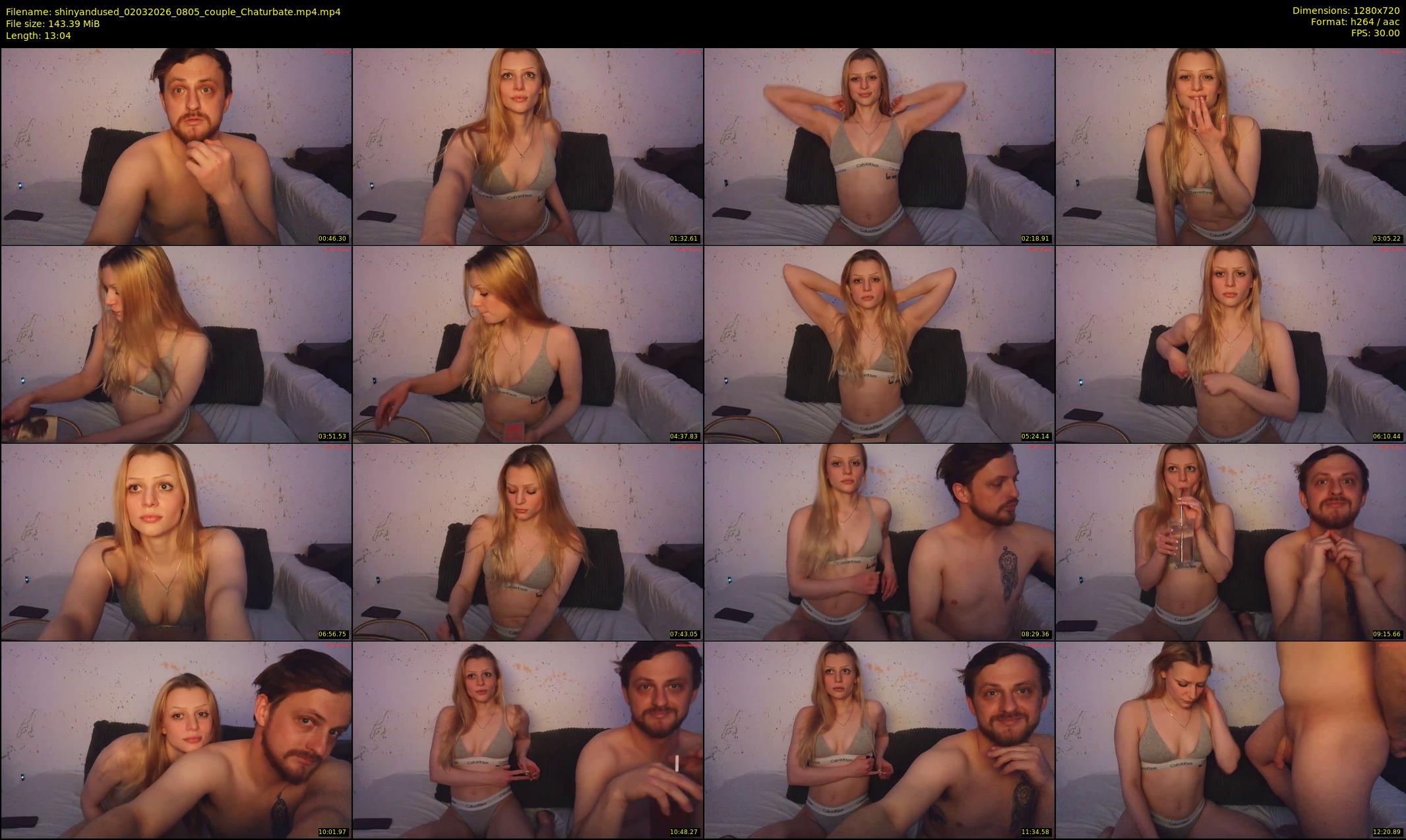 shinyandused — 14 minute Chaturbate couple cam show recording, 720p, Mar 2, 2026