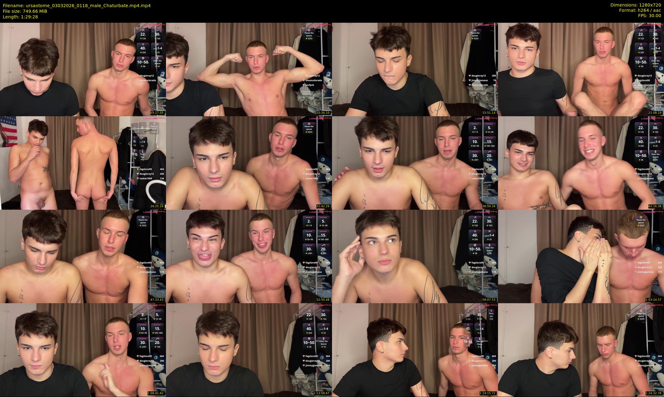 ursaotome — 90 minute Chaturbate male cam show recording, 720p, Mar 3, 2026