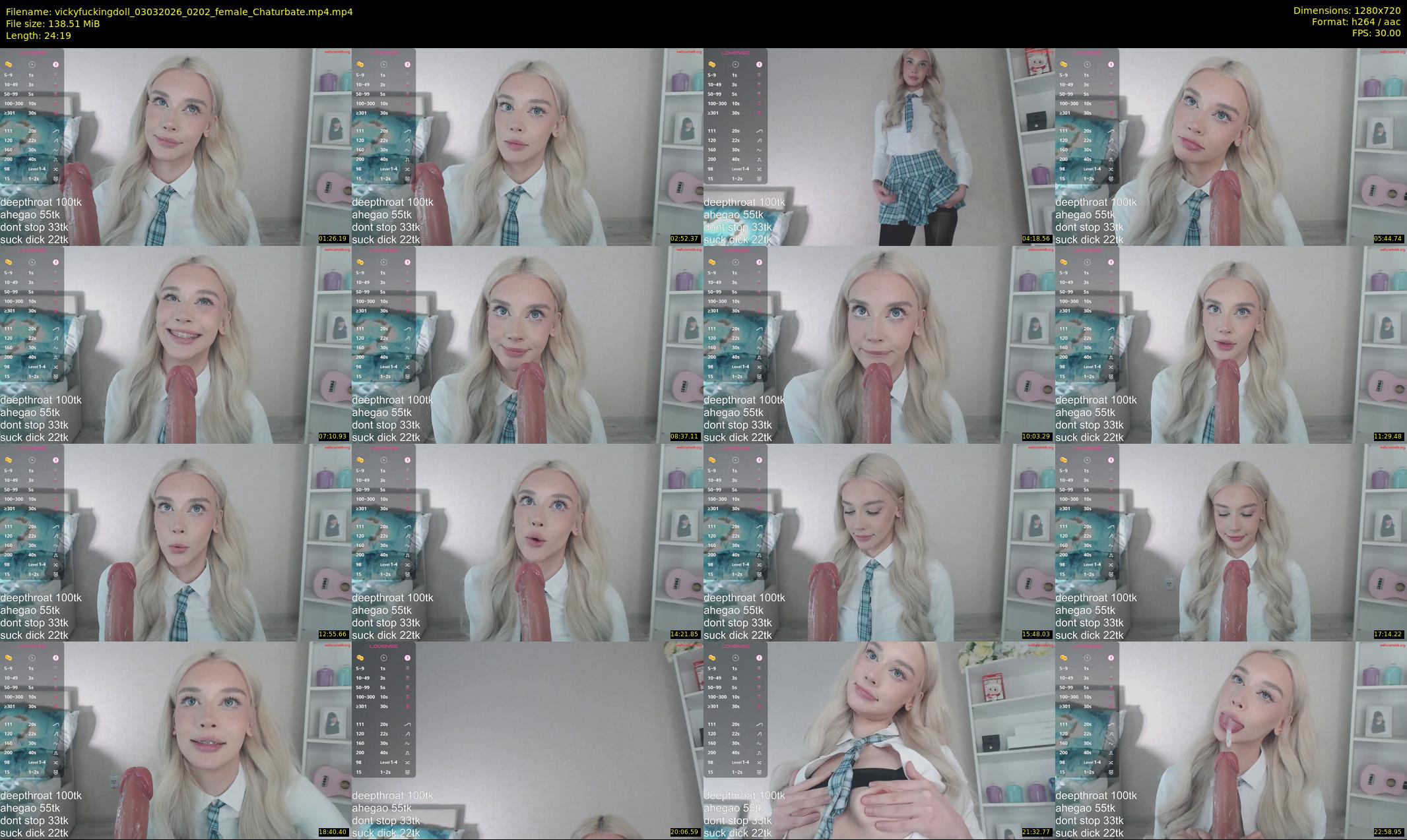 vickyfuckingdoll — 25 minute Chaturbate female cam show recording, 720p, Mar 3, 2026