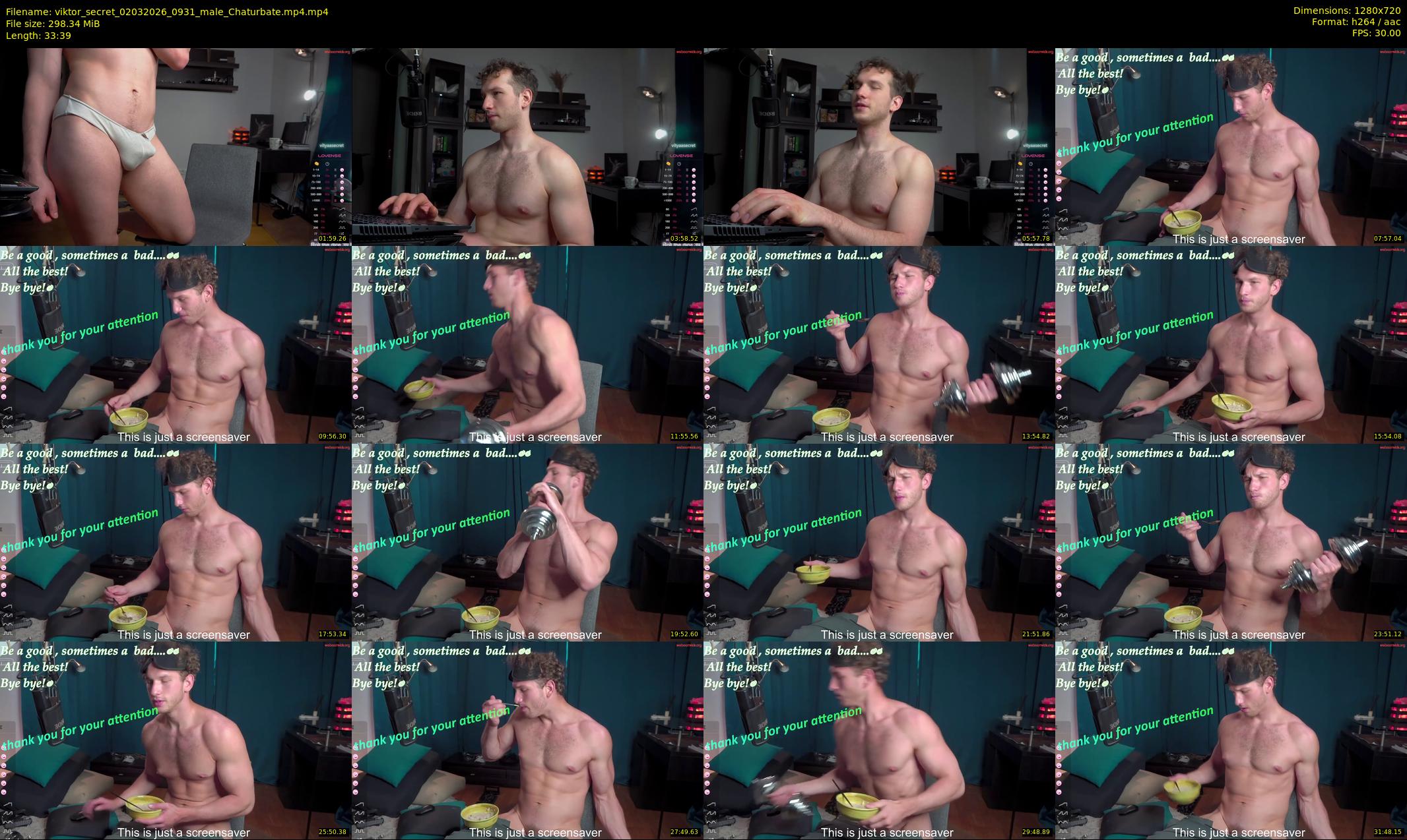 viktor_secret — 34 minute Chaturbate male cam show recording, 720p, Mar 2, 2026