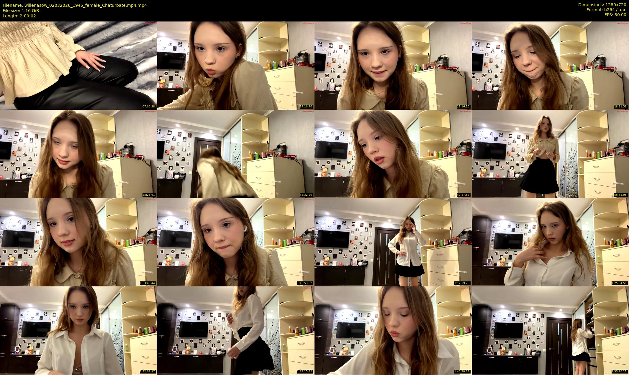 willenasow — 121 minute Chaturbate female cam show recording, 720p, Mar 2, 2026
