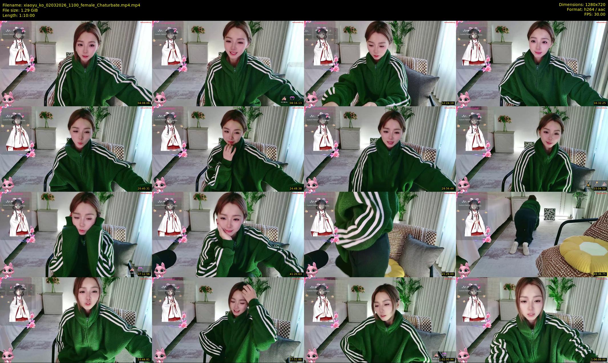 xiaoyu_ko — 70 minute Chaturbate female cam show recording, 720p, Mar 2, 2026