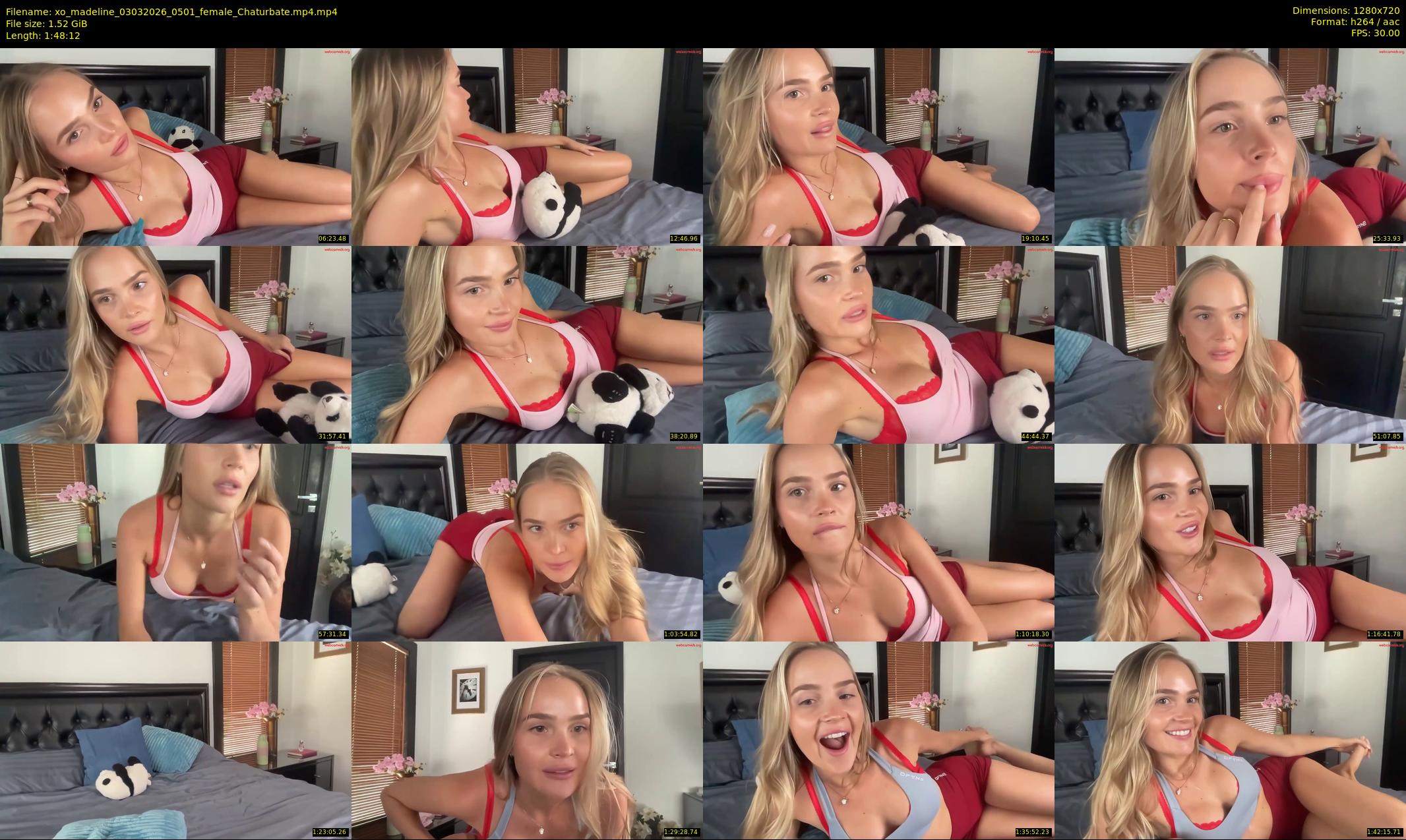 xo_madeline — 109 minute Chaturbate female cam show recording, 720p, Mar 3, 2026