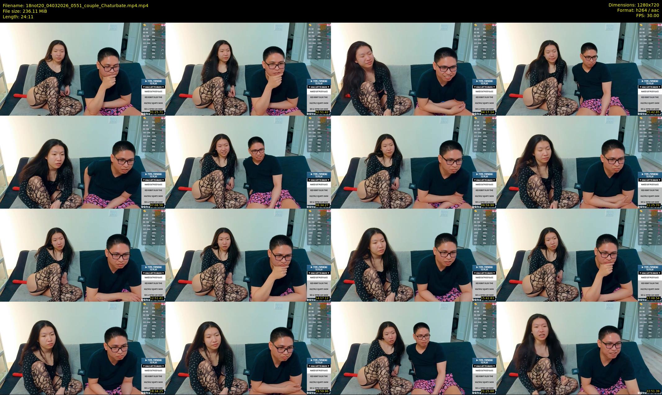 18not20 — 25 minute Chaturbate couple cam show recording, 720p, Mar 4, 2026