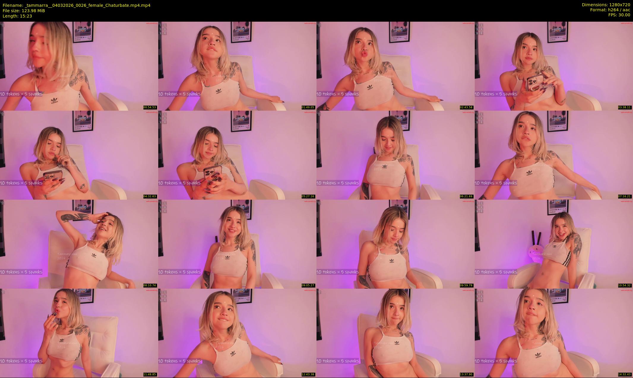 _tammarra_ — 16 minute Chaturbate female cam show recording, 720p, Mar 4, 2026