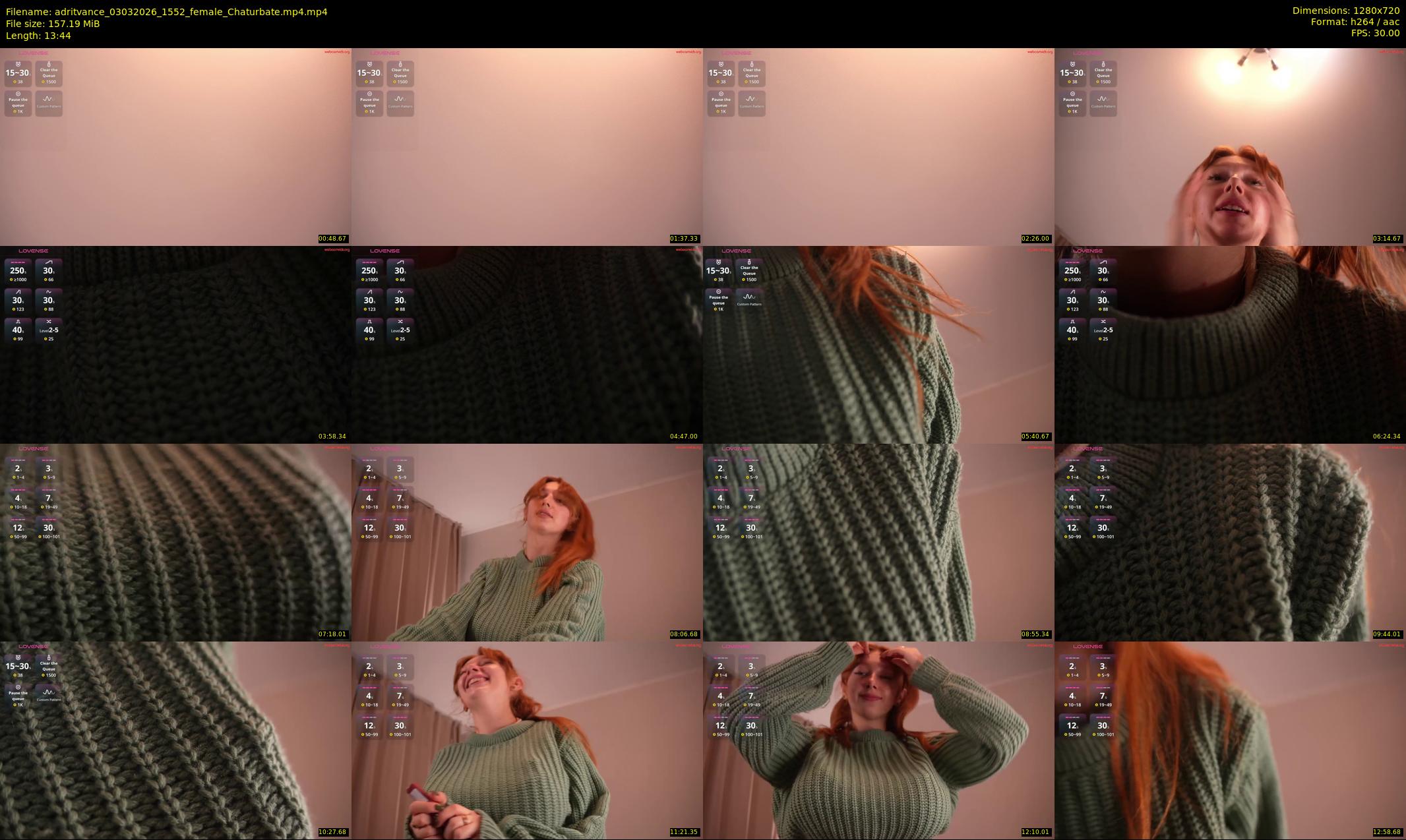 adritvance — 14 minute Chaturbate female cam show recording, 720p, Mar 3, 2026