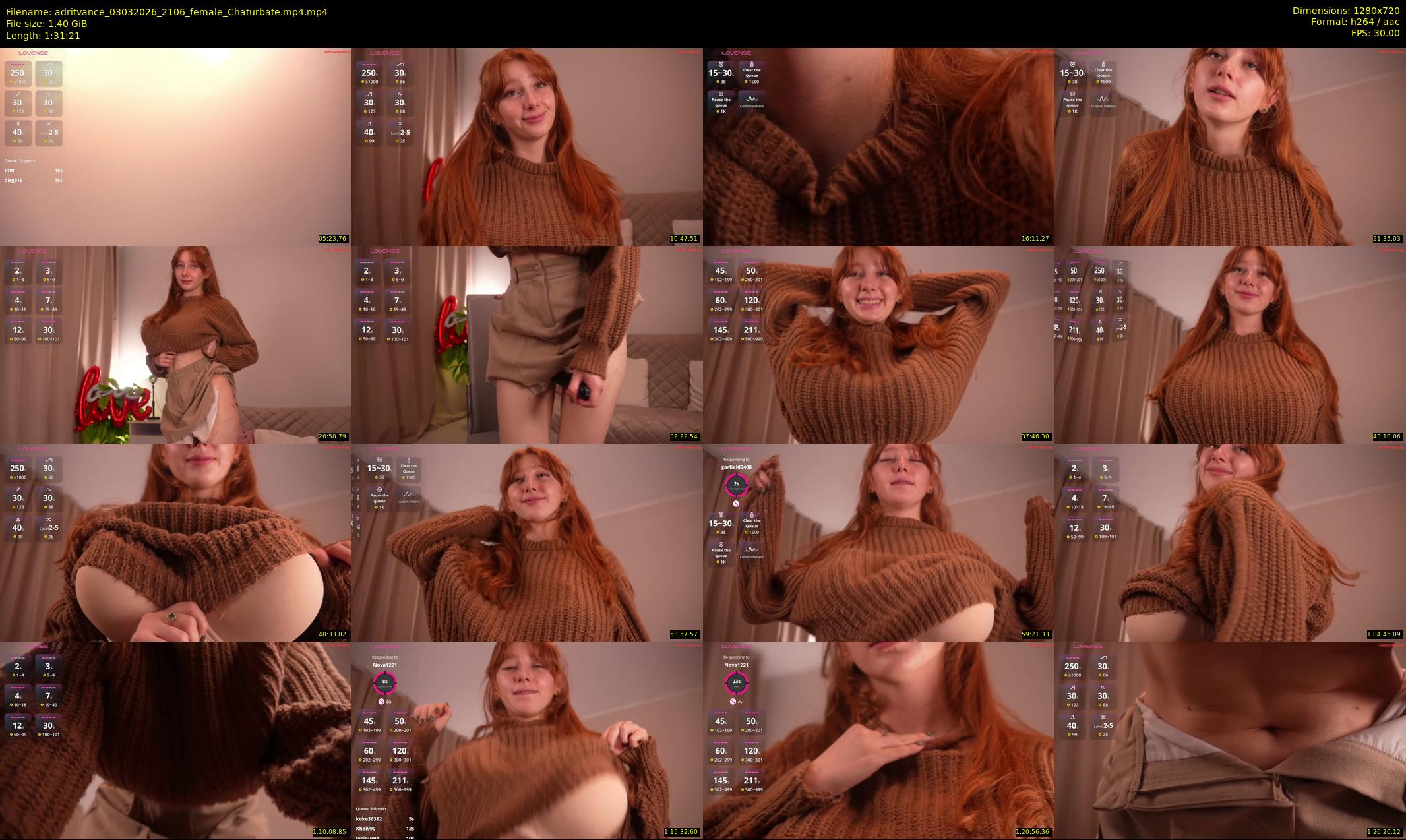 adritvance — 92 minute Chaturbate female cam show recording, 720p, Mar 3, 2026