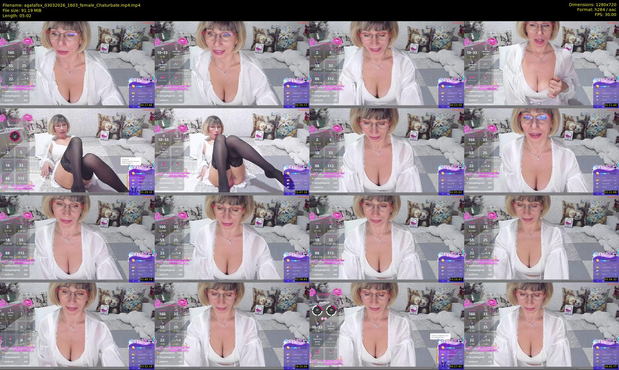 agatafox — 6 minute Chaturbate female cam show recording, 720p, Mar 3, 2026