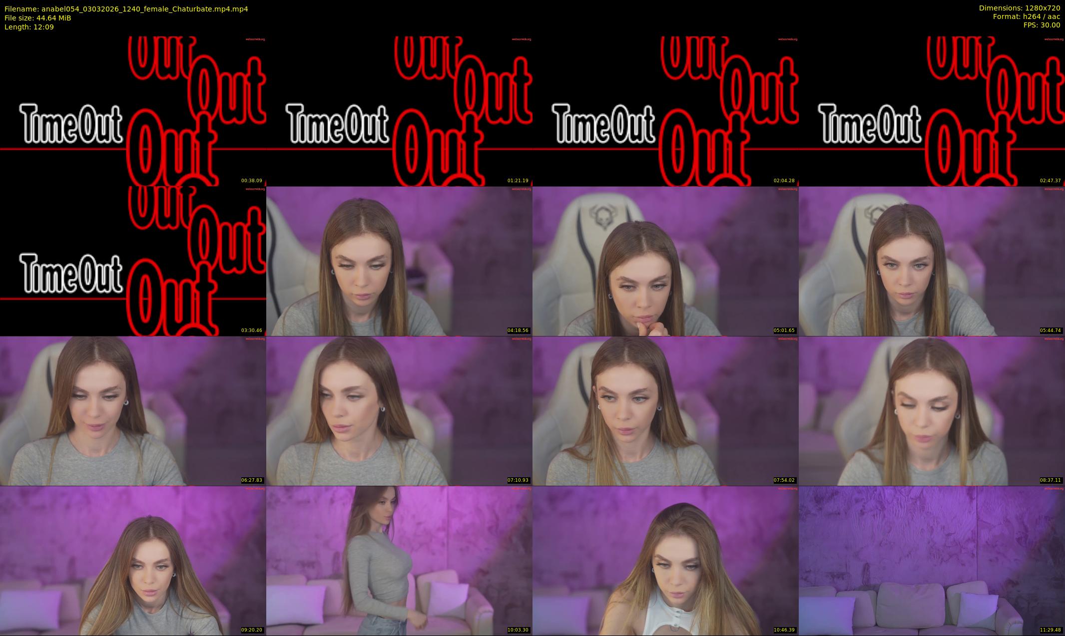 anabel054 — 13 minute Chaturbate female cam show recording, 720p, Mar 3, 2026