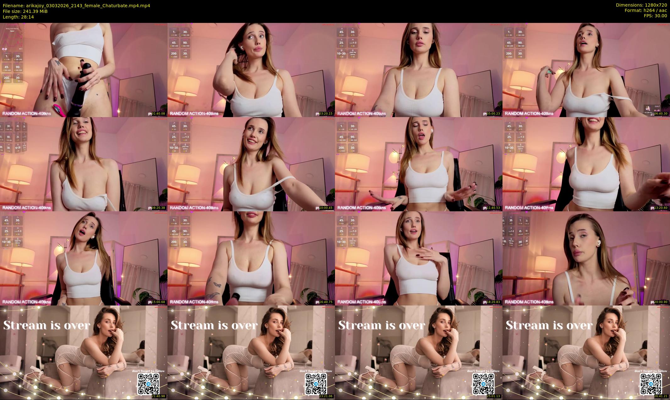 arikajoy — 29 minute Chaturbate female cam show recording, 720p, Mar 3, 2026