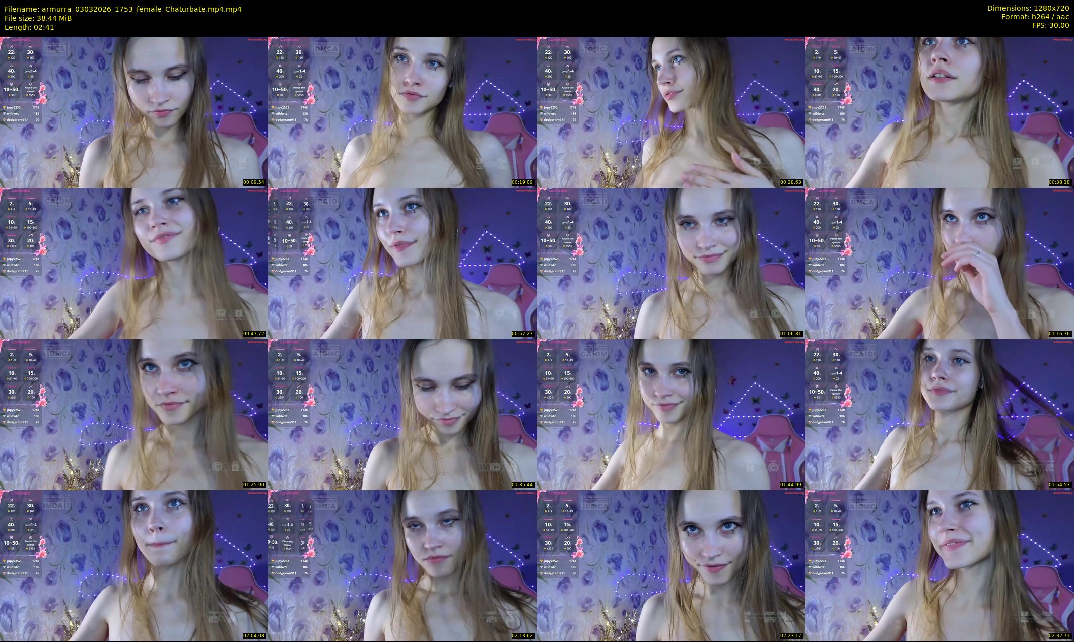 armurra — 3 minute Chaturbate female cam show recording, 720p, Mar 3, 2026