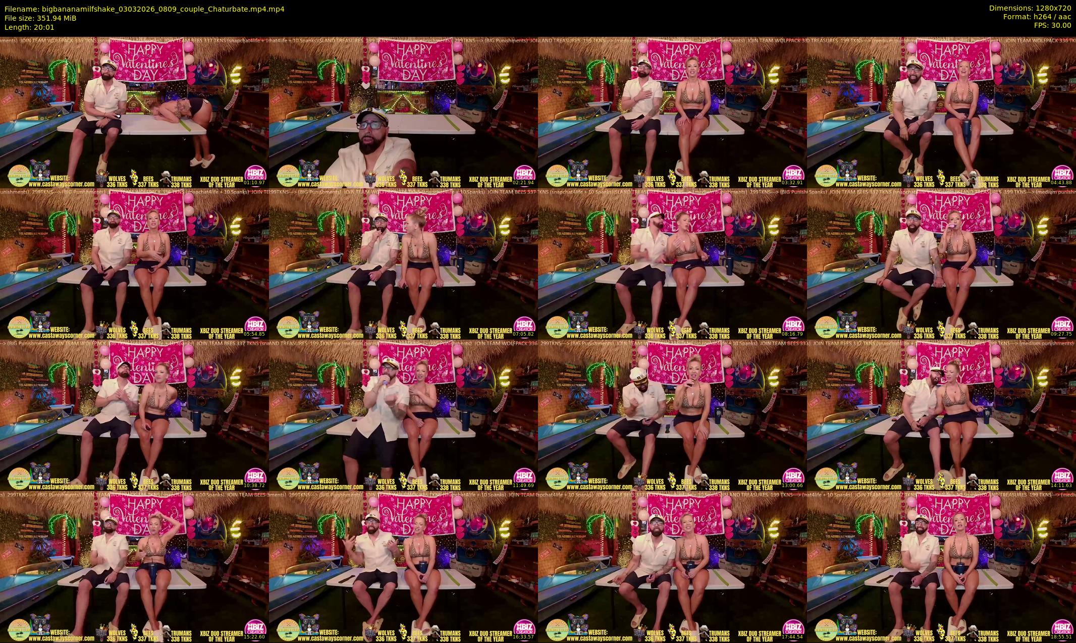 bigbananamilfshake — 21 minute Chaturbate couple cam show recording, 720p, Mar 3, 2026