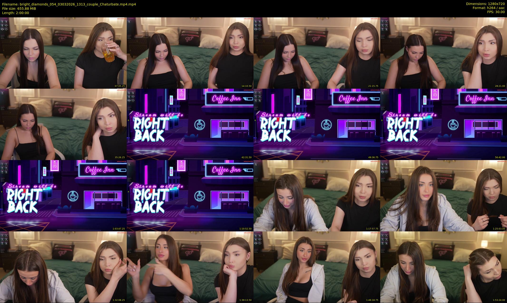 bright_diamonds_054 — 120 minute Chaturbate couple cam show recording, 720p, Mar 3, 2026