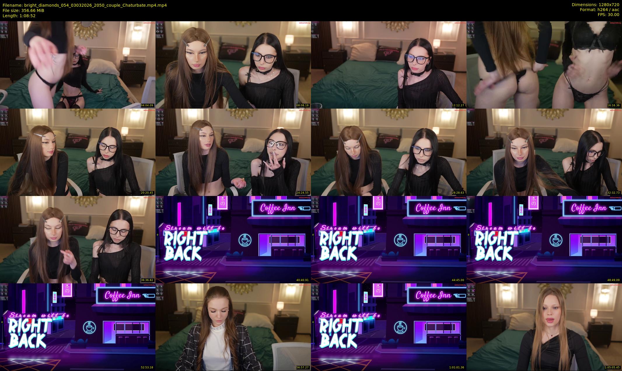 bright_diamonds_054 — 69 minute Chaturbate couple cam show recording, 720p, Mar 3, 2026
