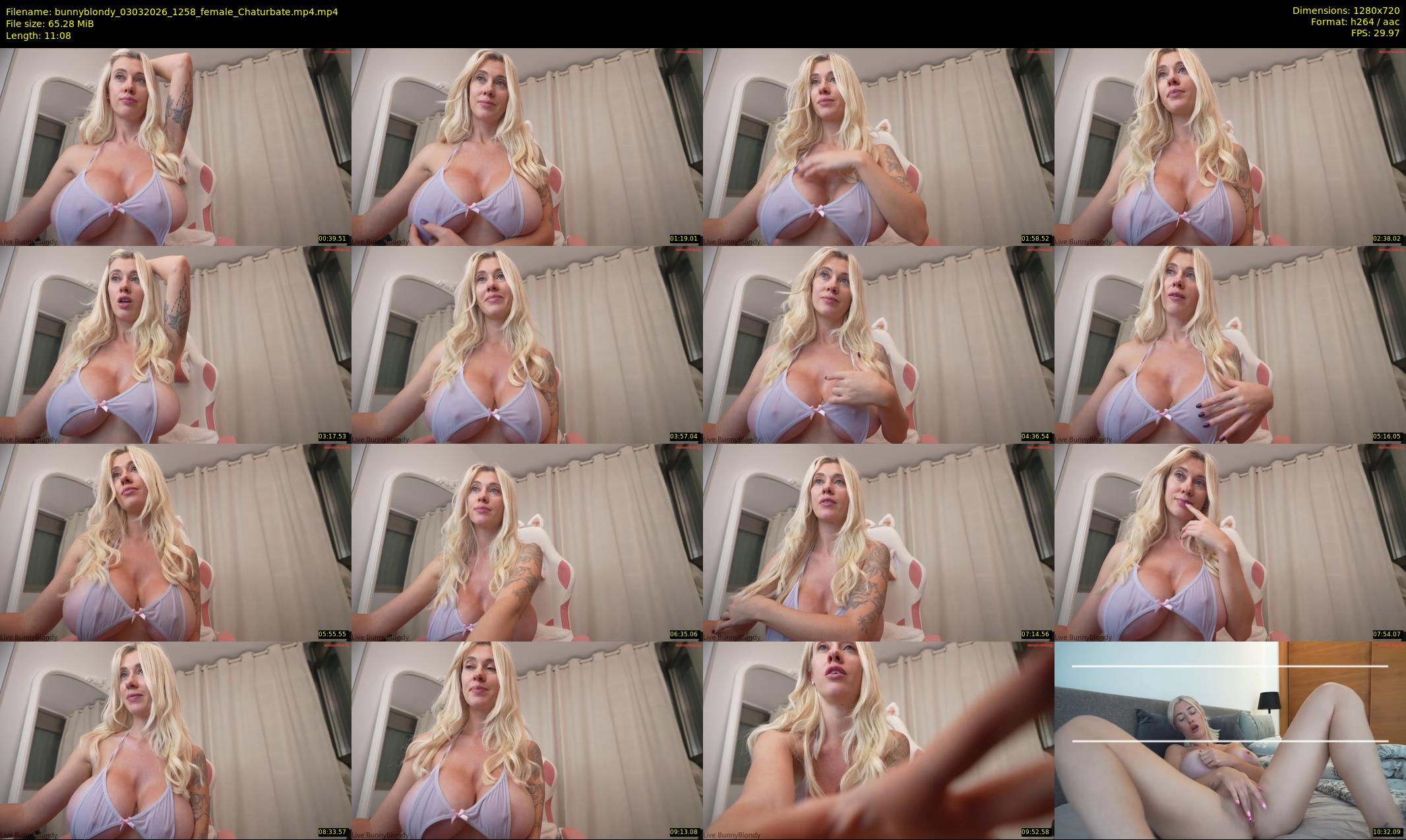 bunnyblondy — 12 minute Chaturbate female cam show recording, 720p, Mar 3, 2026