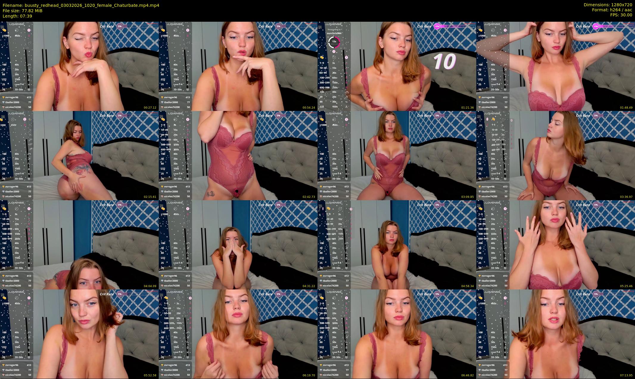 buusty_redhead — 8 minute Chaturbate female cam show recording, 720p, Mar 3, 2026
