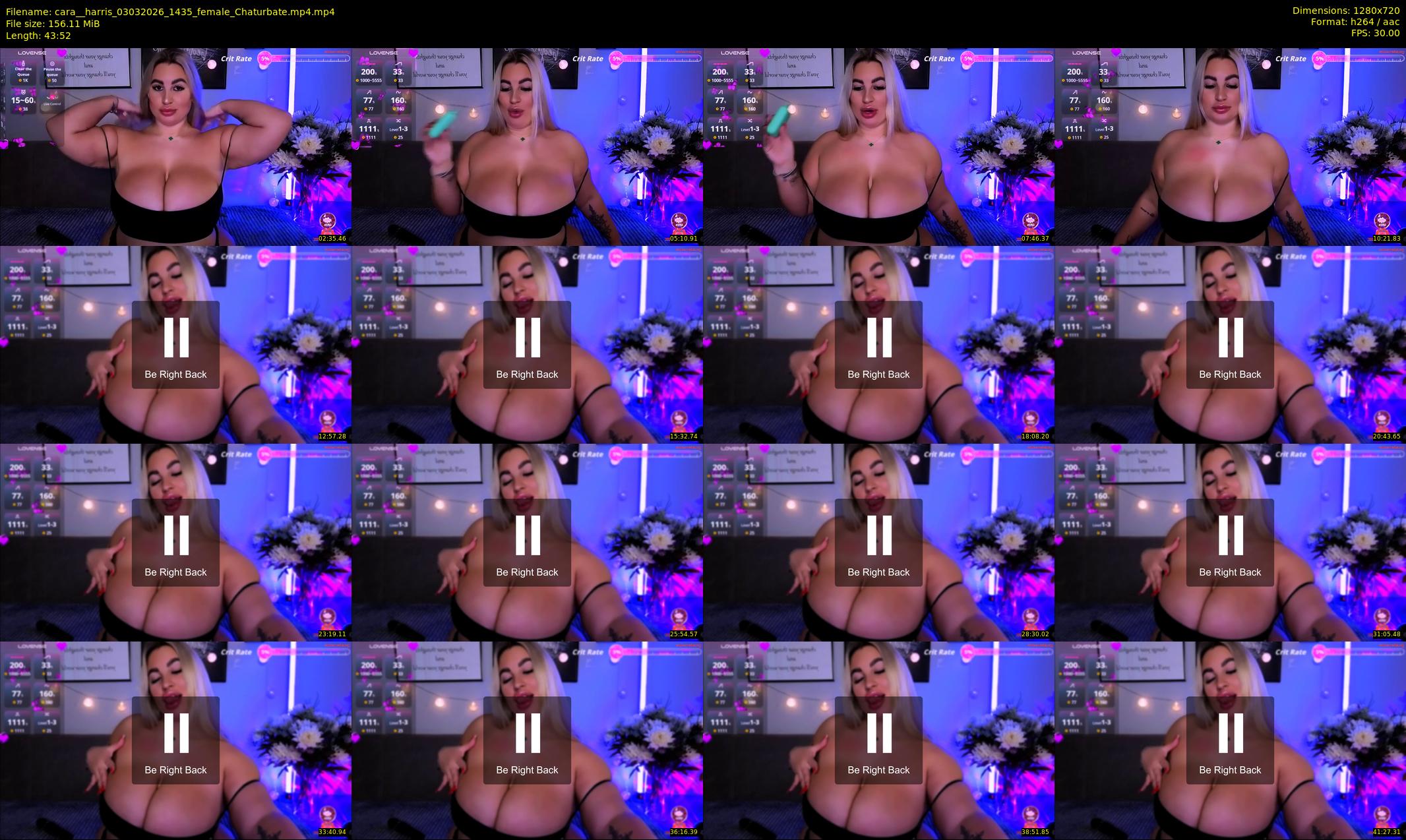 cara__harris — 44 minute Chaturbate female cam show recording, 720p, Mar 3, 2026