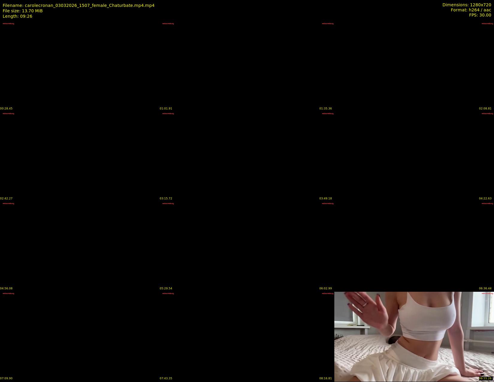 carolecronan — 10 minute Chaturbate female cam show recording, 720p, Mar 3, 2026