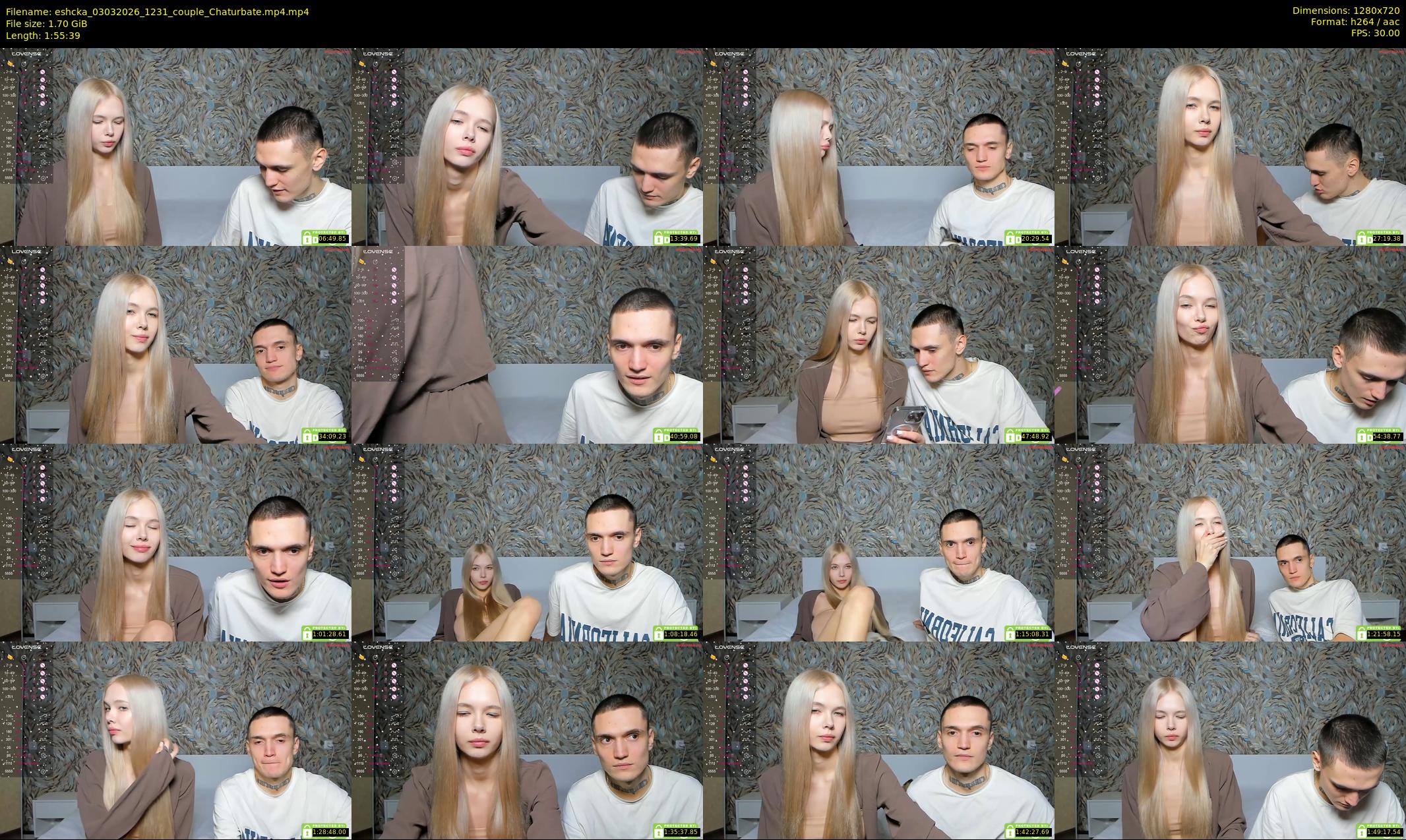 eshcka — 116 minute Chaturbate couple cam show recording, 720p, Mar 3, 2026