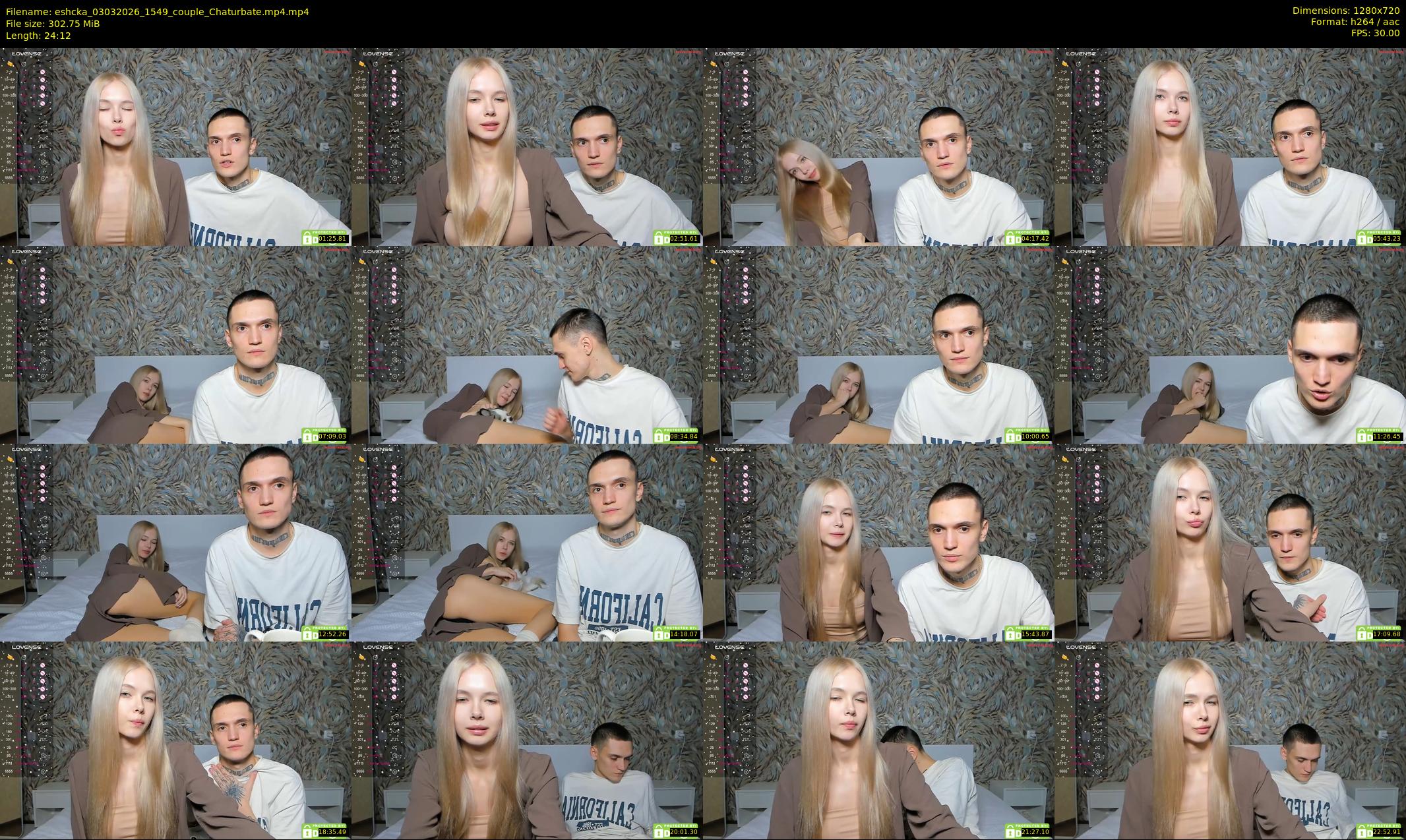 eshcka — 25 minute Chaturbate couple cam show recording, 720p, Mar 3, 2026