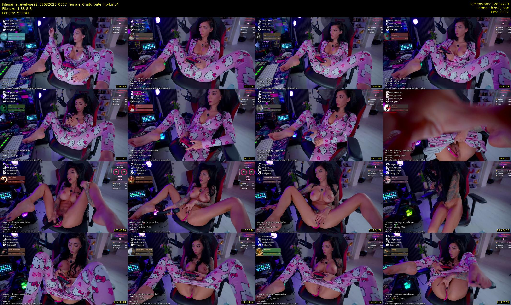 evelyne92 — 121 minute Chaturbate female cam show recording, 720p, Mar 3, 2026