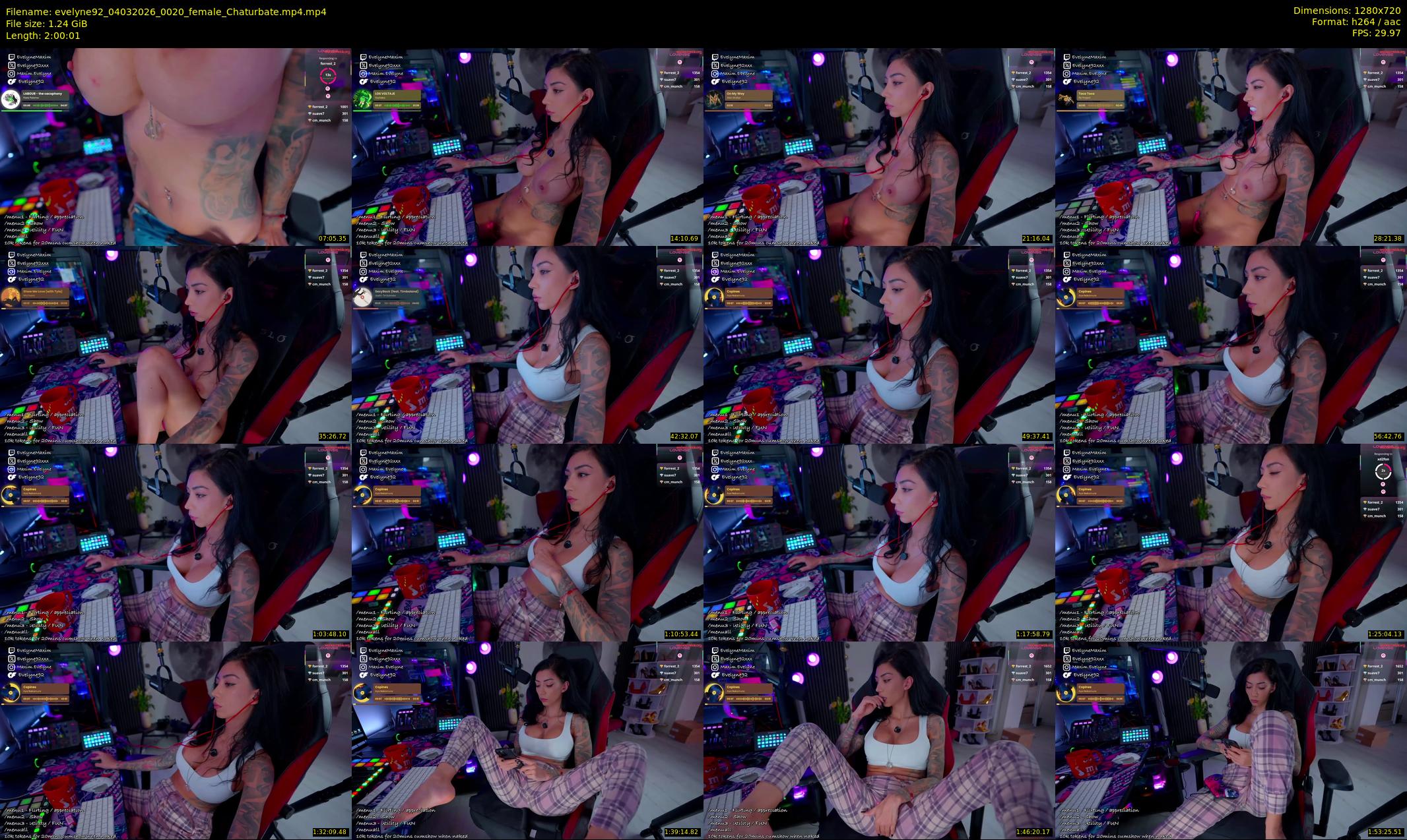 evelyne92 — 121 minute Chaturbate female cam show recording, 720p, Mar 4, 2026