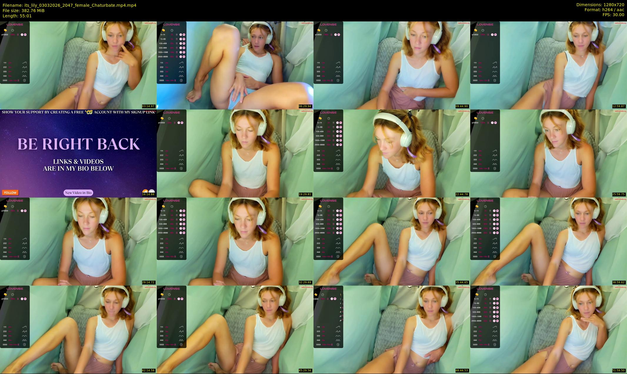 its_lily — 56 minute Chaturbate female cam show recording, 720p, Mar 3, 2026