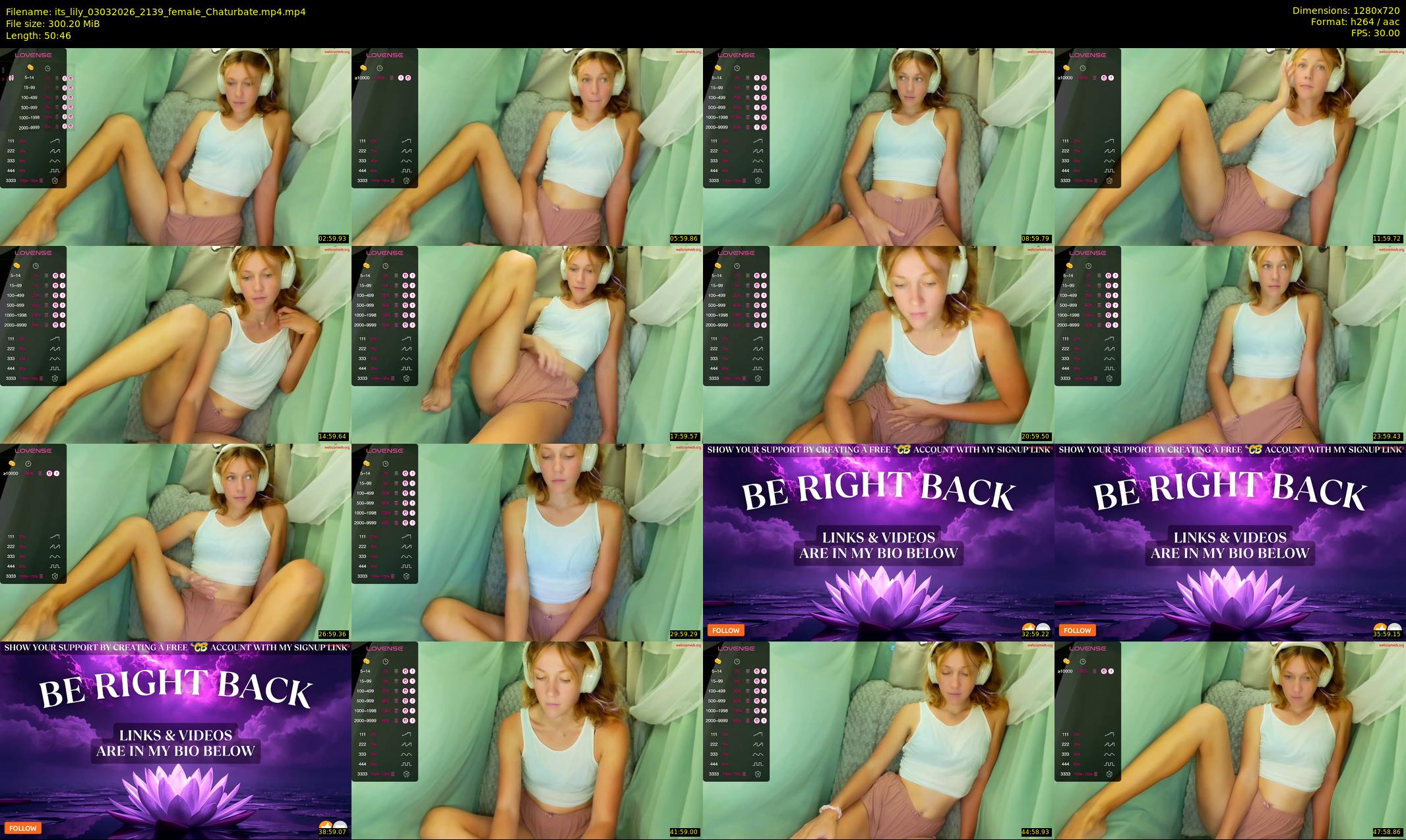 its_lily — 51 minute Chaturbate female cam show recording, 720p, Mar 3, 2026