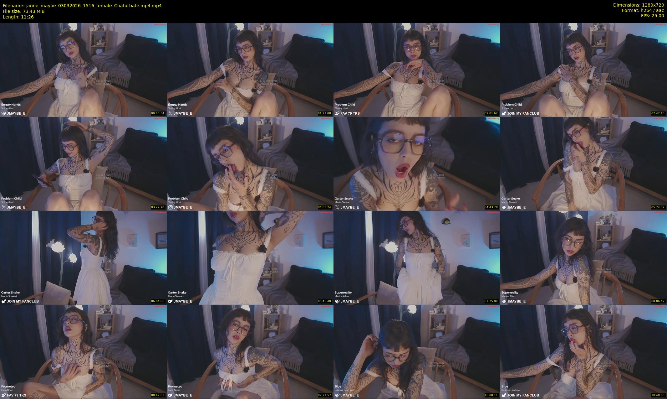 janne_maybe — 12 minute Chaturbate female cam show recording, 720p, Mar 3, 2026