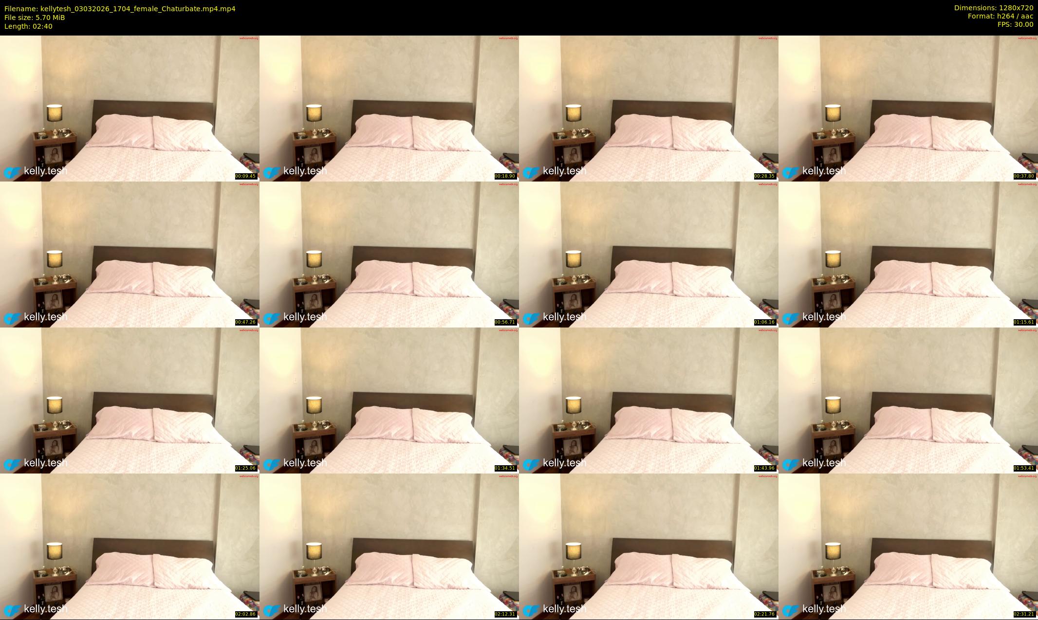 kellytesh — 3 minute Chaturbate female cam show recording, 720p, Mar 3, 2026