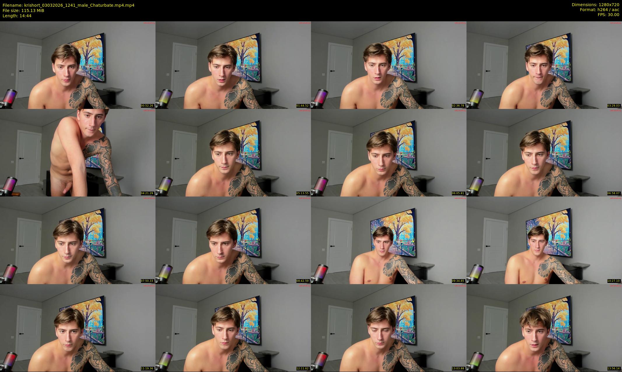 krishort — 15 minute Chaturbate male cam show recording, 720p, Mar 3, 2026