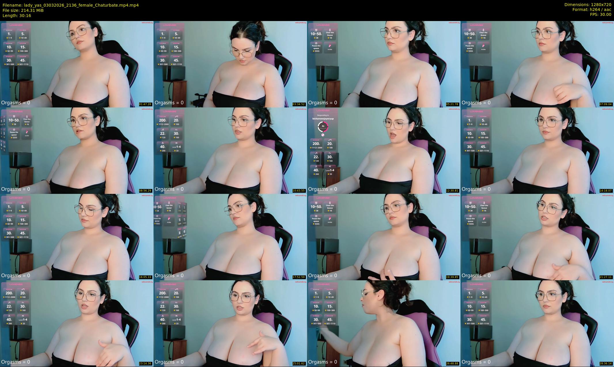 lady_yas — 31 minute Chaturbate female cam show recording, 720p, Mar 3, 2026
