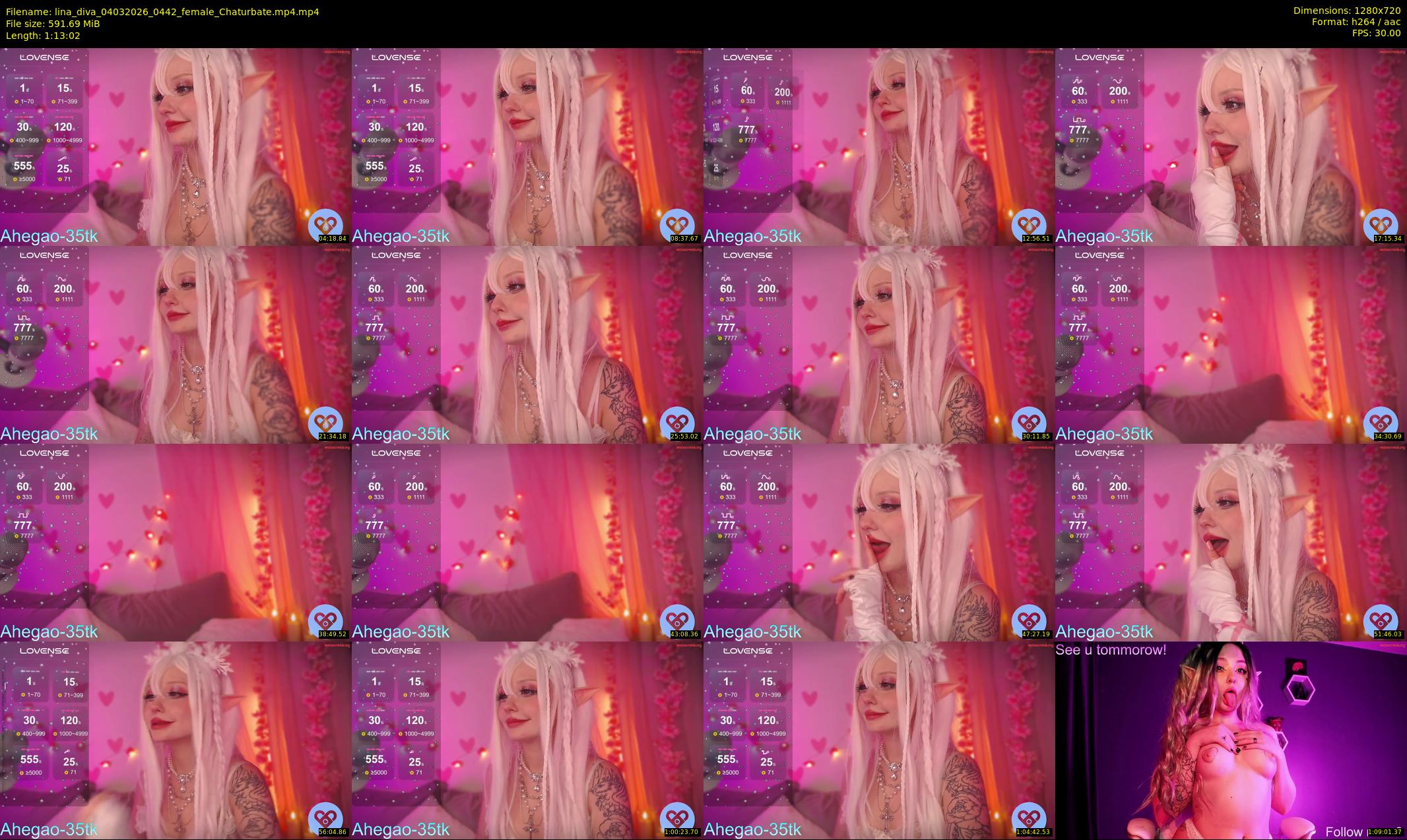 lina_diva — 74 minute Chaturbate female cam show recording, 720p, Mar 4, 2026