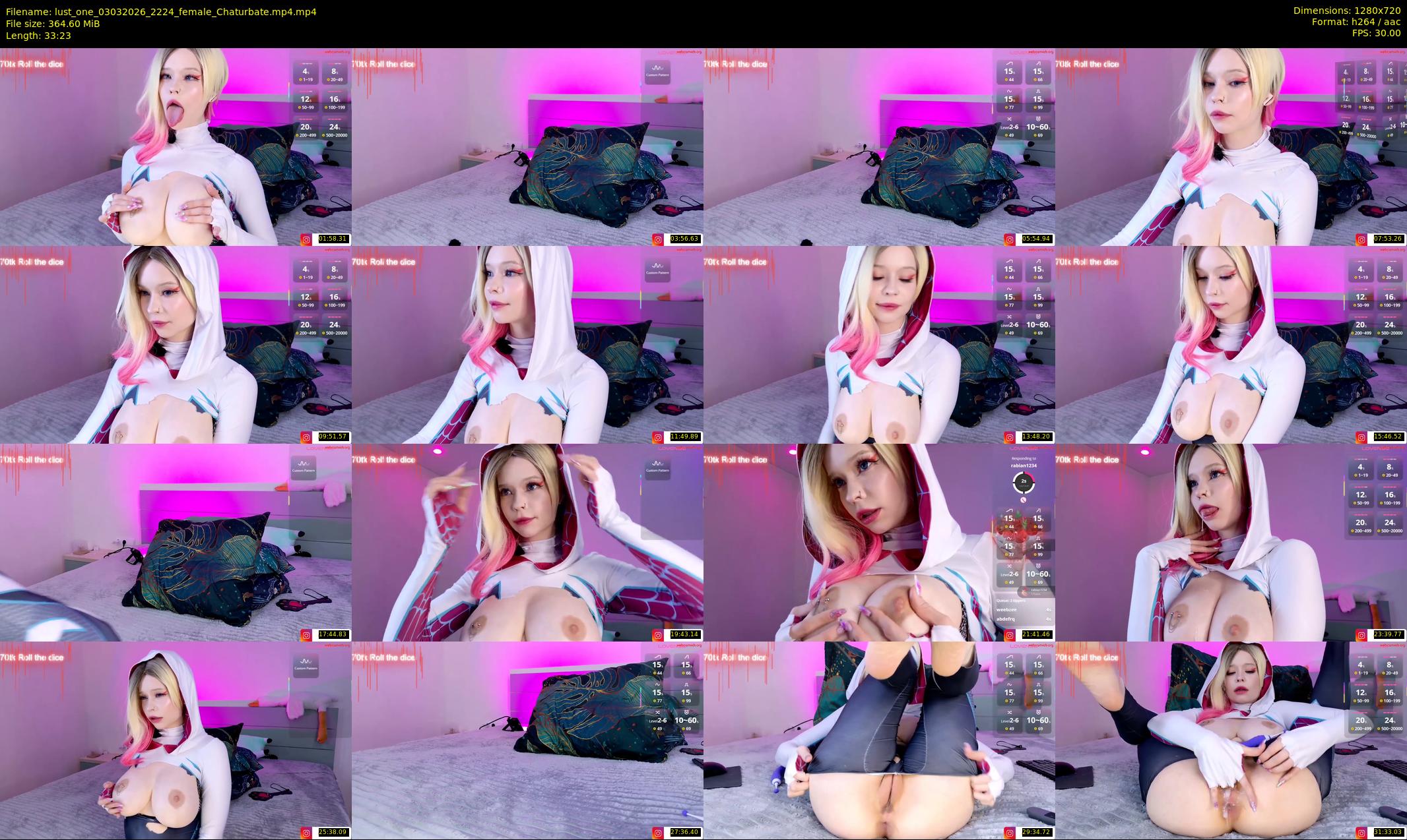 lust_one — 34 minute Chaturbate female cam show recording, 720p, Mar 3, 2026