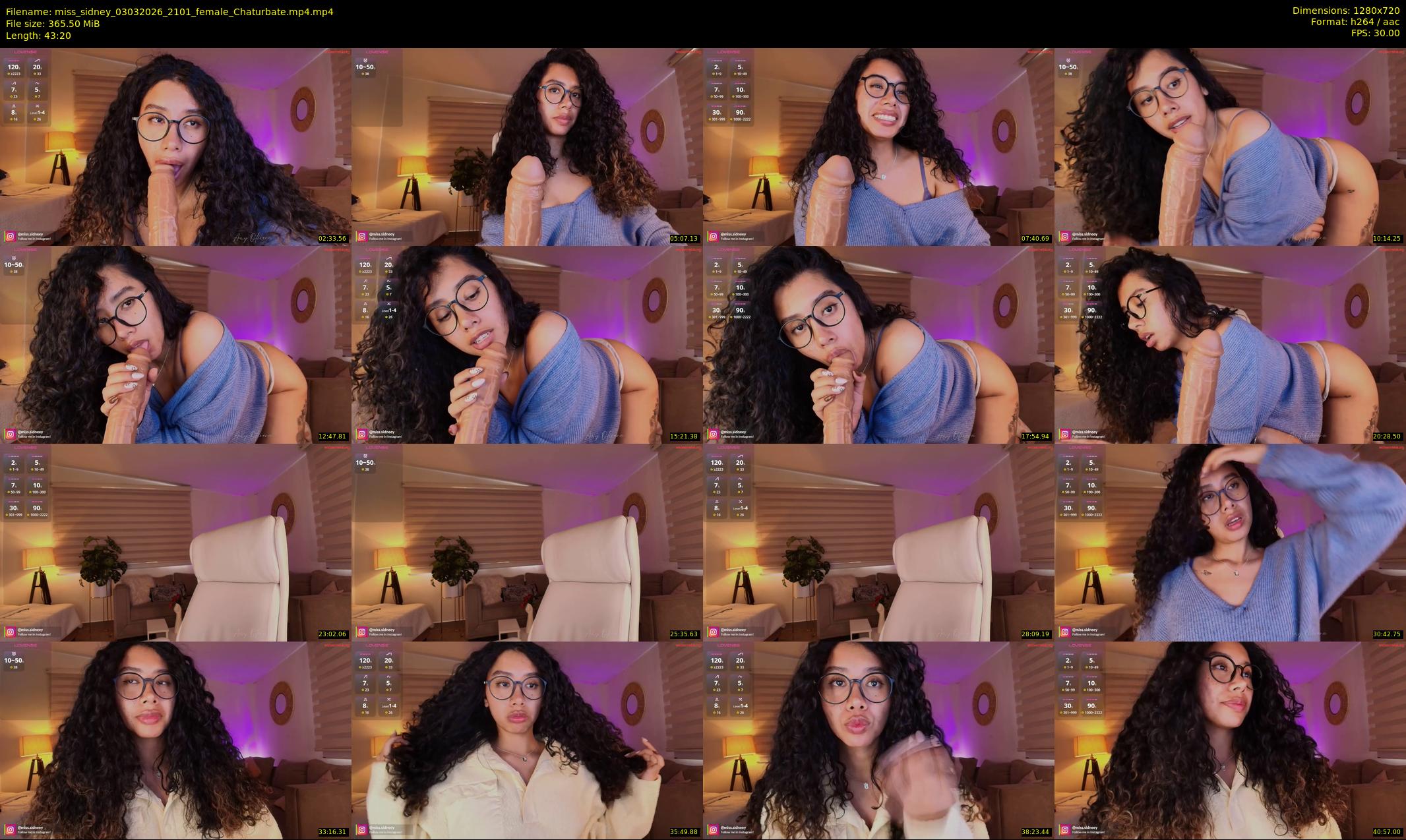 miss_sidney — 44 minute Chaturbate female cam show recording, 720p, Mar 3, 2026