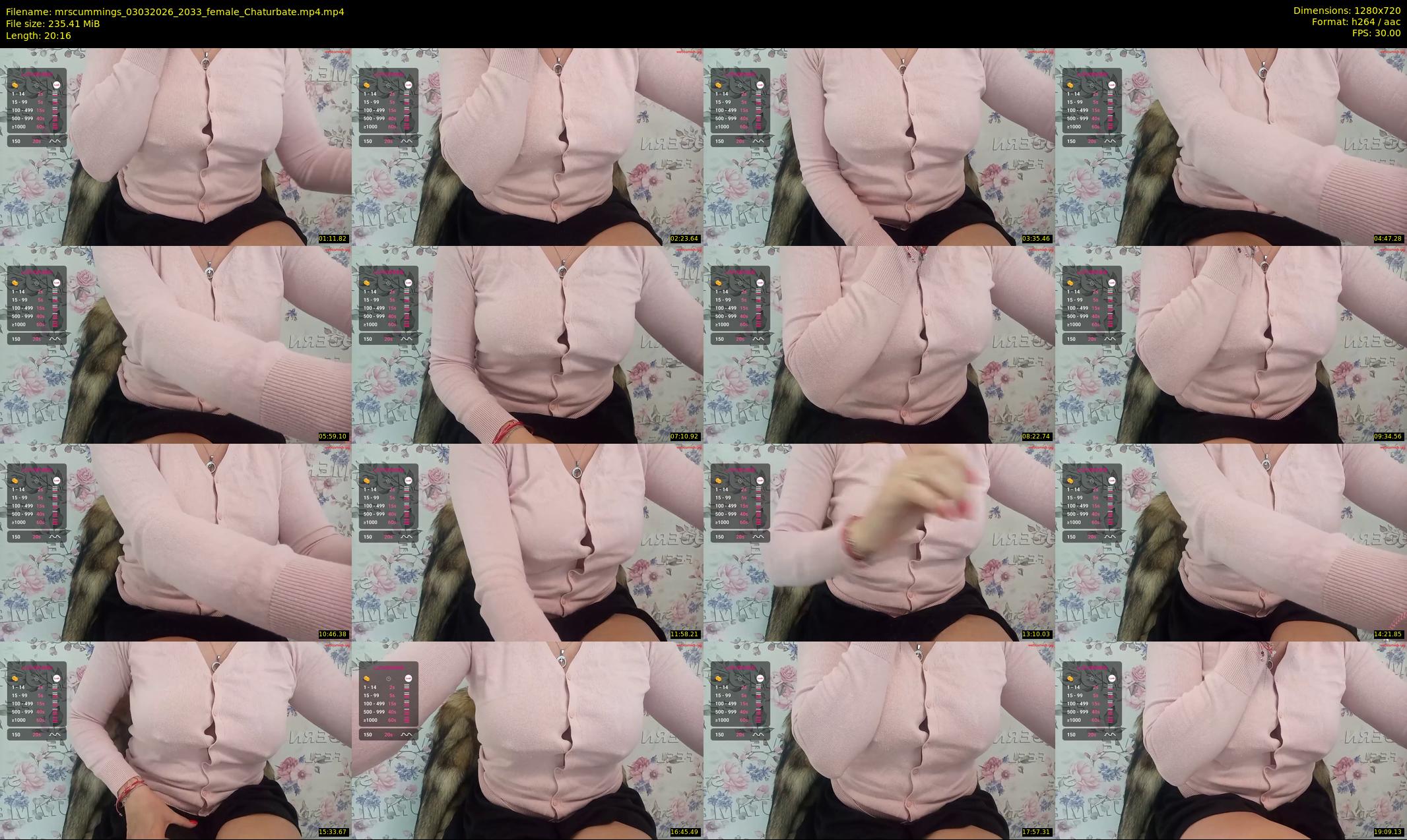 mrscummings — 21 minute Chaturbate female cam show recording, 720p, Mar 3, 2026