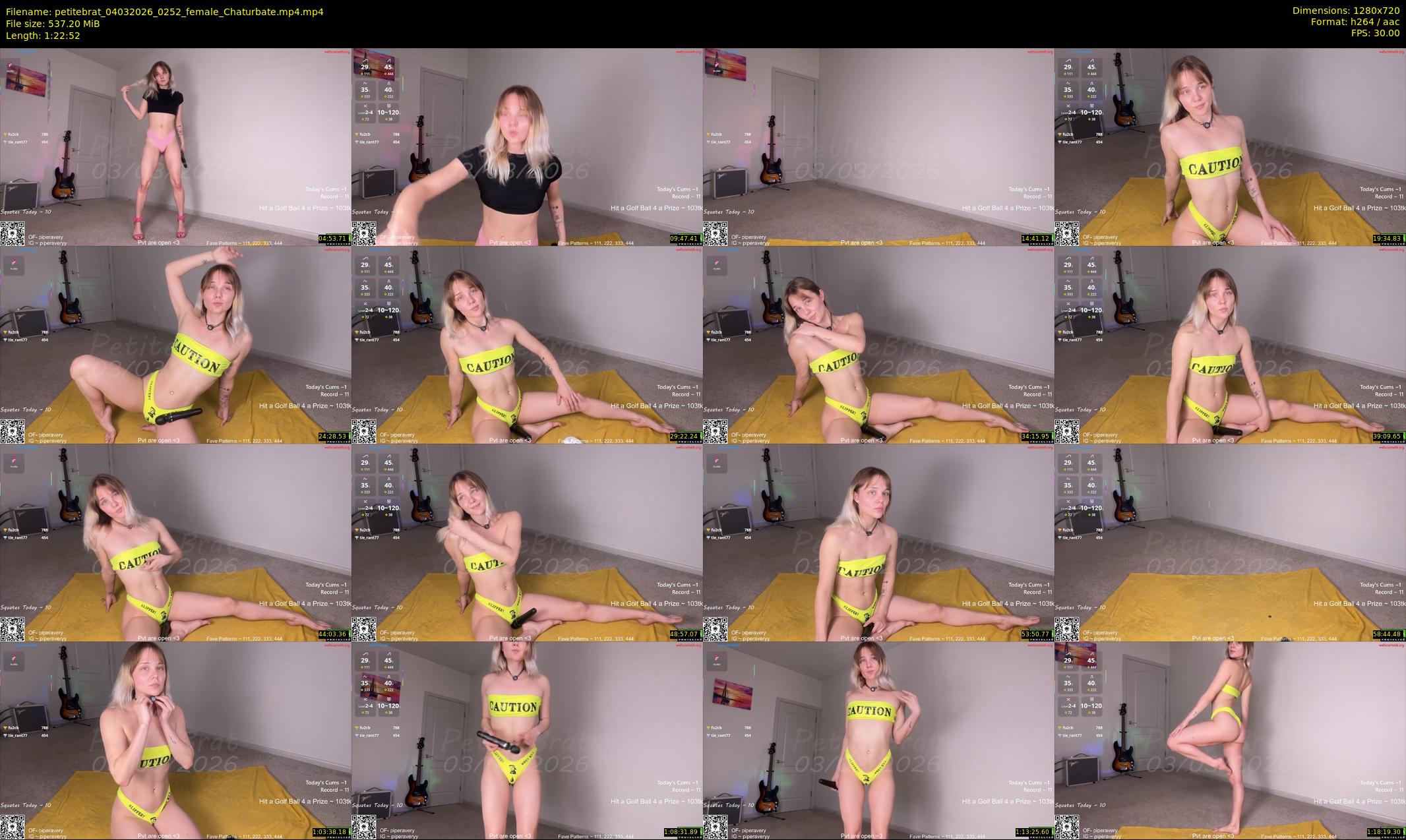 petitebrat — 83 minute Chaturbate female cam show recording, 720p, Mar 4, 2026