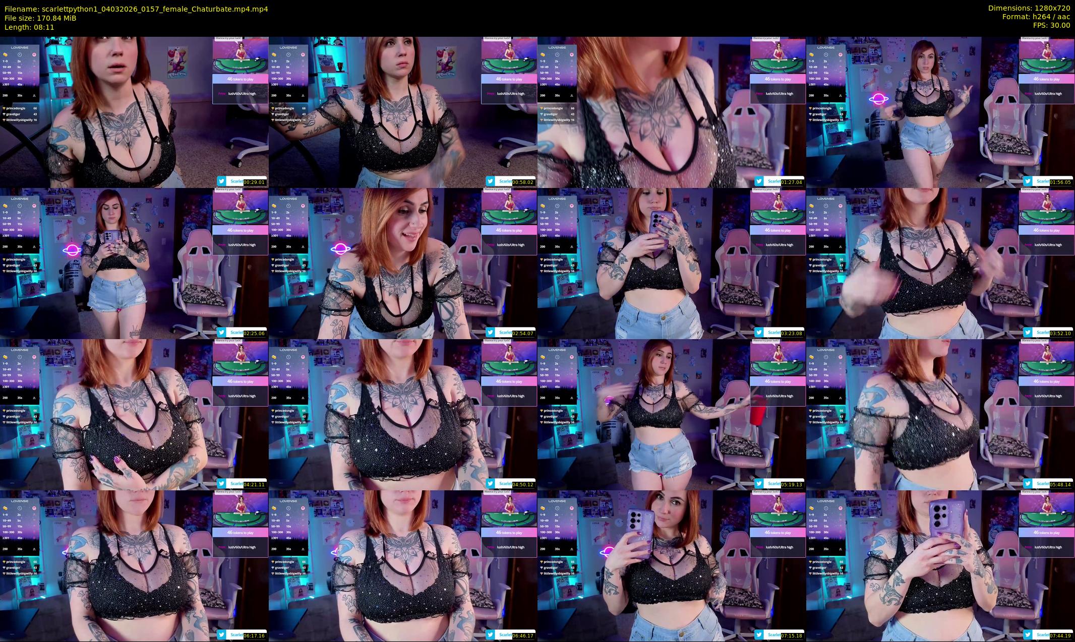 scarlettpython1 — 9 minute Chaturbate female cam show recording, 720p, Mar 4, 2026