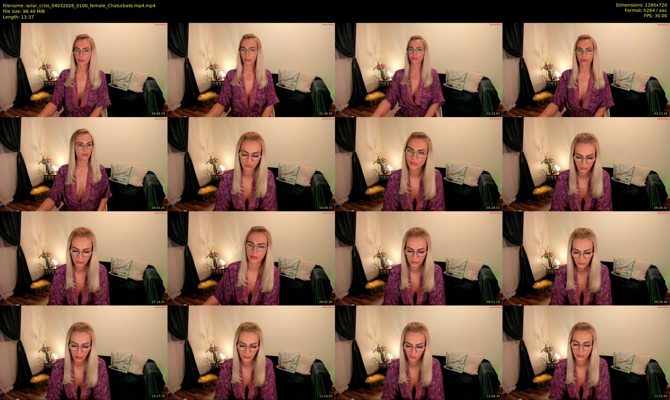 solar_criss — 14 minute Chaturbate female cam show recording, 720p, Mar 4, 2026