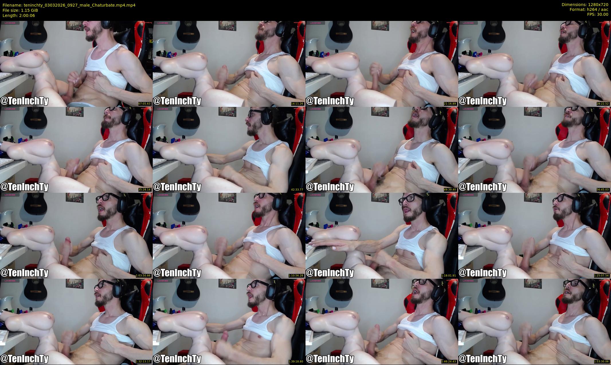teninchty — 121 minute Chaturbate male cam show recording, 720p, Mar 3, 2026