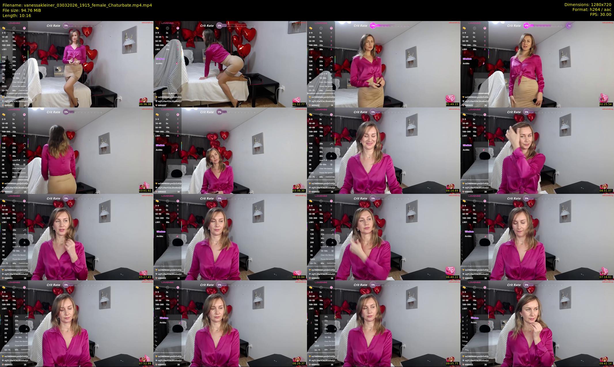 vanessakleiner — 11 minute Chaturbate female cam show recording, 720p, Mar 3, 2026