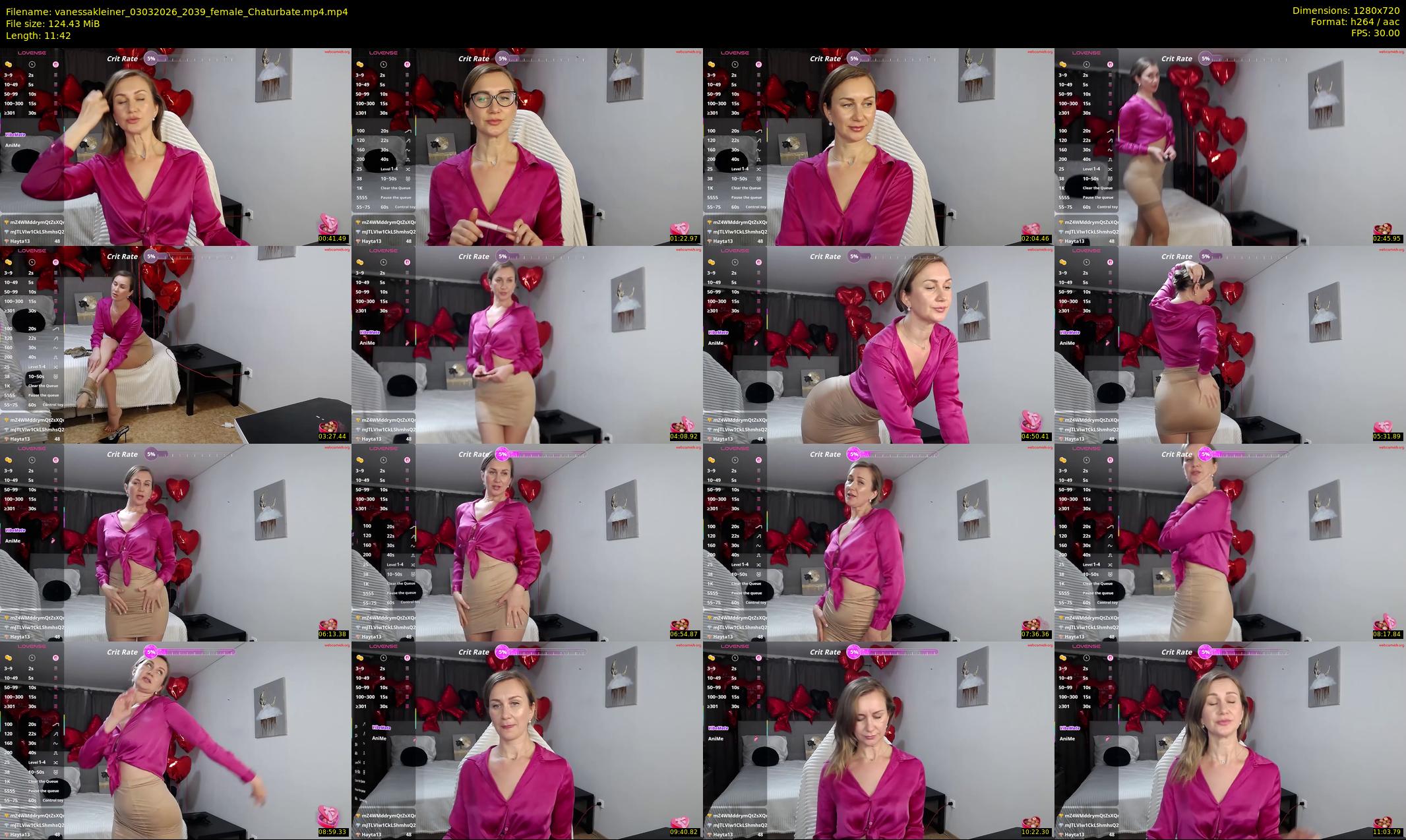 vanessakleiner — 12 minute Chaturbate female cam show recording, 720p, Mar 3, 2026