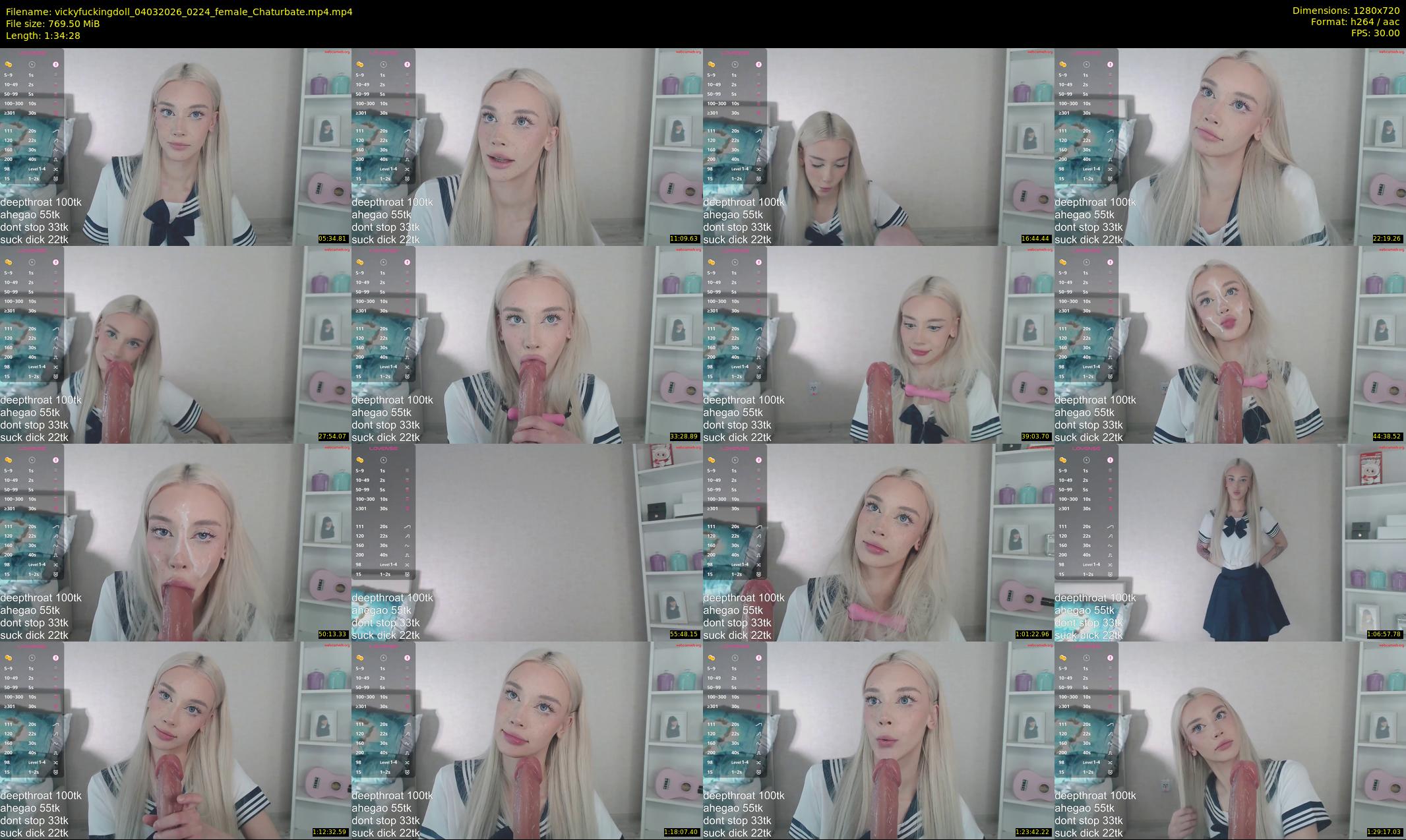 vickyfuckingdoll — 95 minute Chaturbate female cam show recording, 720p, Mar 4, 2026