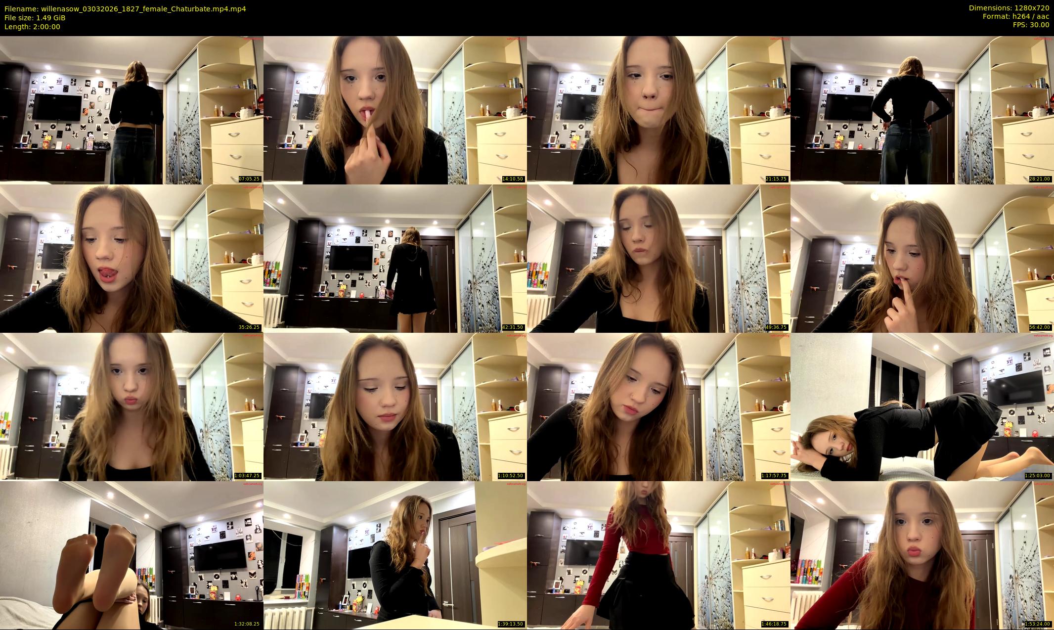 willenasow — 120 minute Chaturbate female cam show recording, 720p, Mar 3, 2026