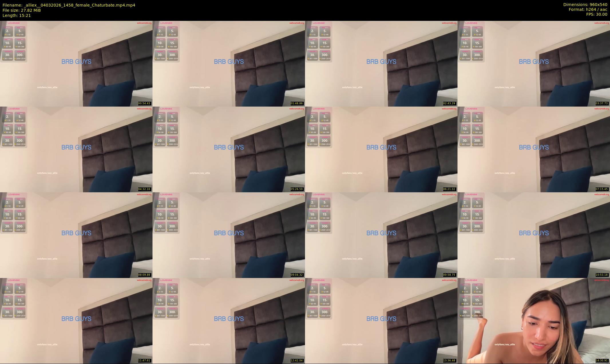 _alliex_ — 16 minute Chaturbate female cam show recording, 480p, Mar 4, 2026