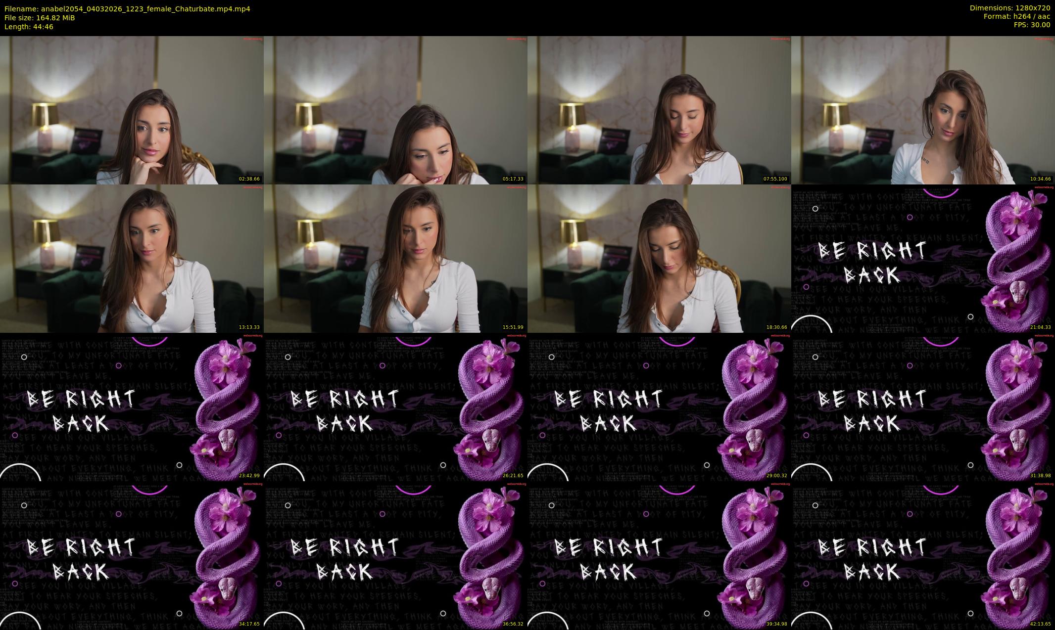 anabel2054 — 45 minute Chaturbate female cam show recording, 720p, Mar 4, 2026