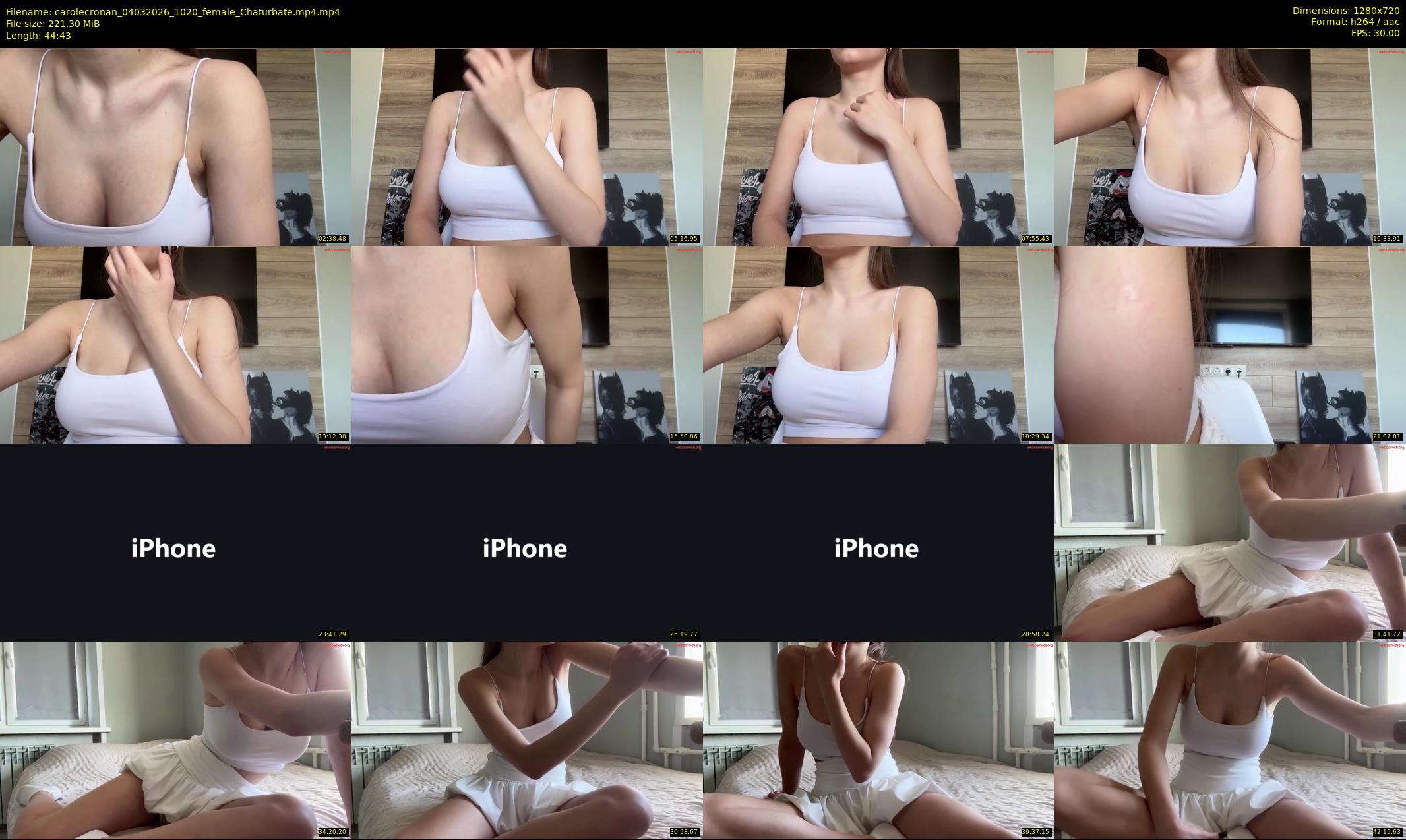 carolecronan — 45 minute Chaturbate female cam show recording, 720p, Mar 4, 2026